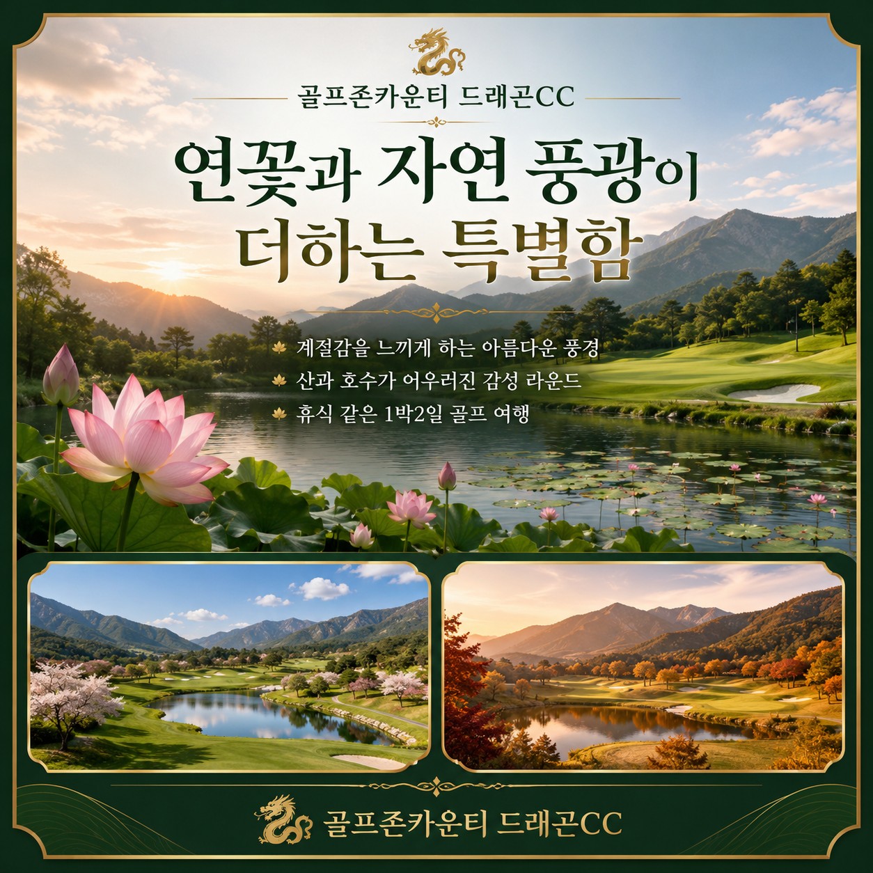 ⛳️남원 골프여행 특가 골프존카운티 드래곤CC🌹