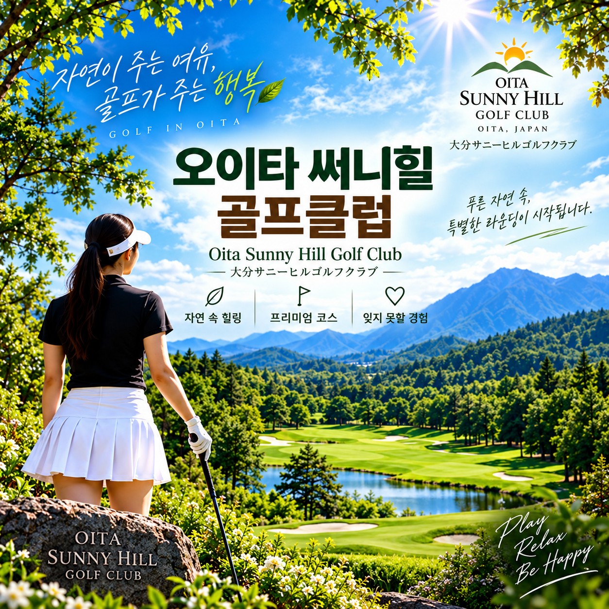 ⛳온천도시 벳푸 시티 호텔 3색 골프<3박4일>⛳