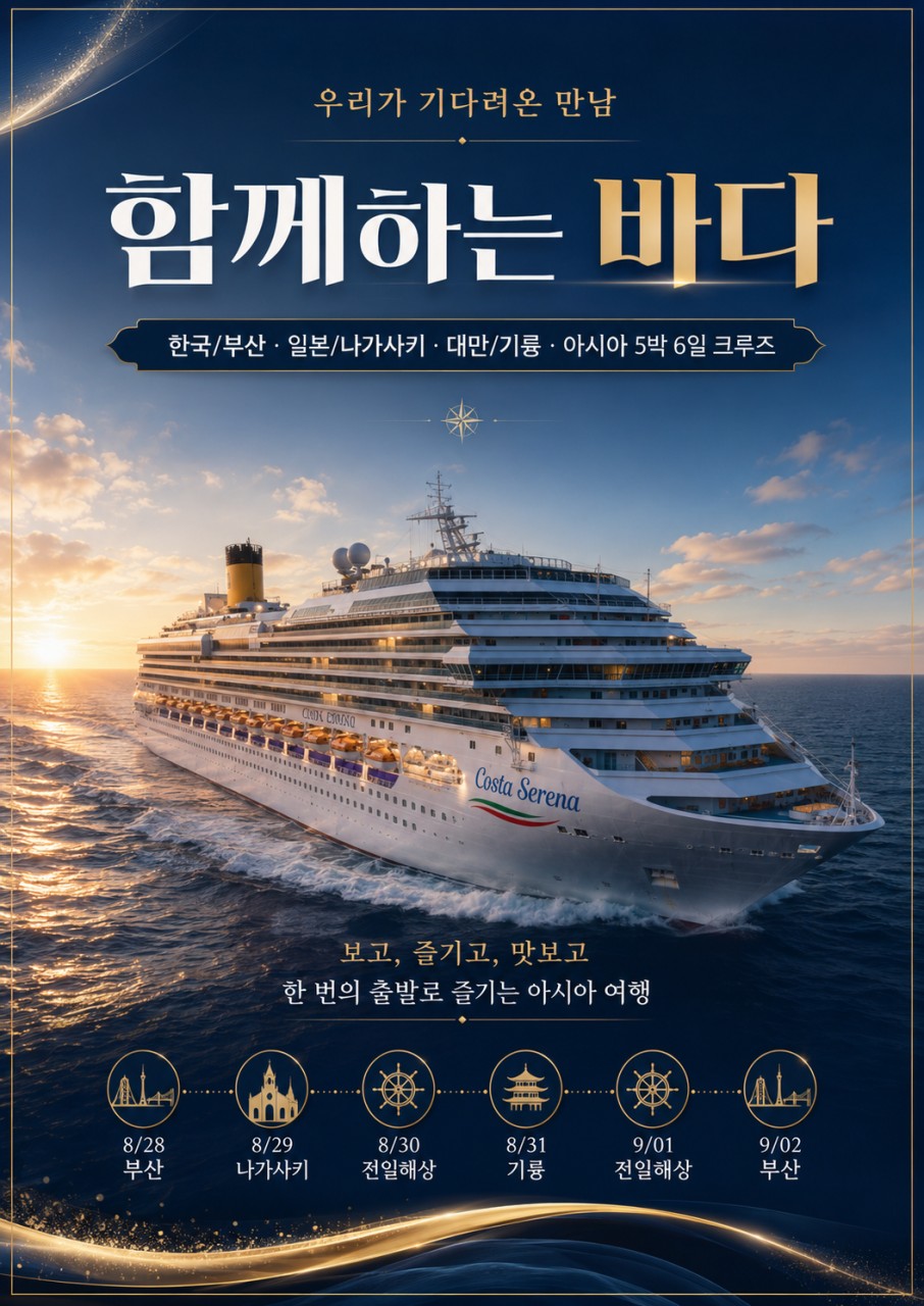 🚢아시아 크루즈 부산&대만&일본 <5박 6일>