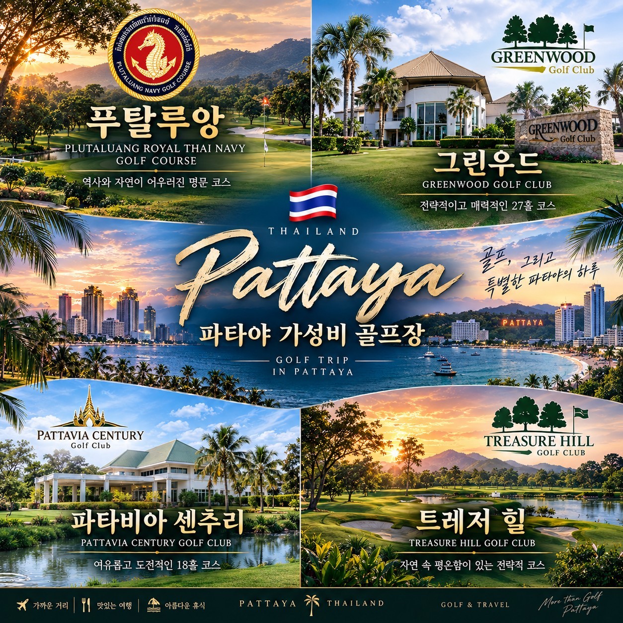 ⛳ 태국 파타야 럭셔리 풀빌라 골프 ❤