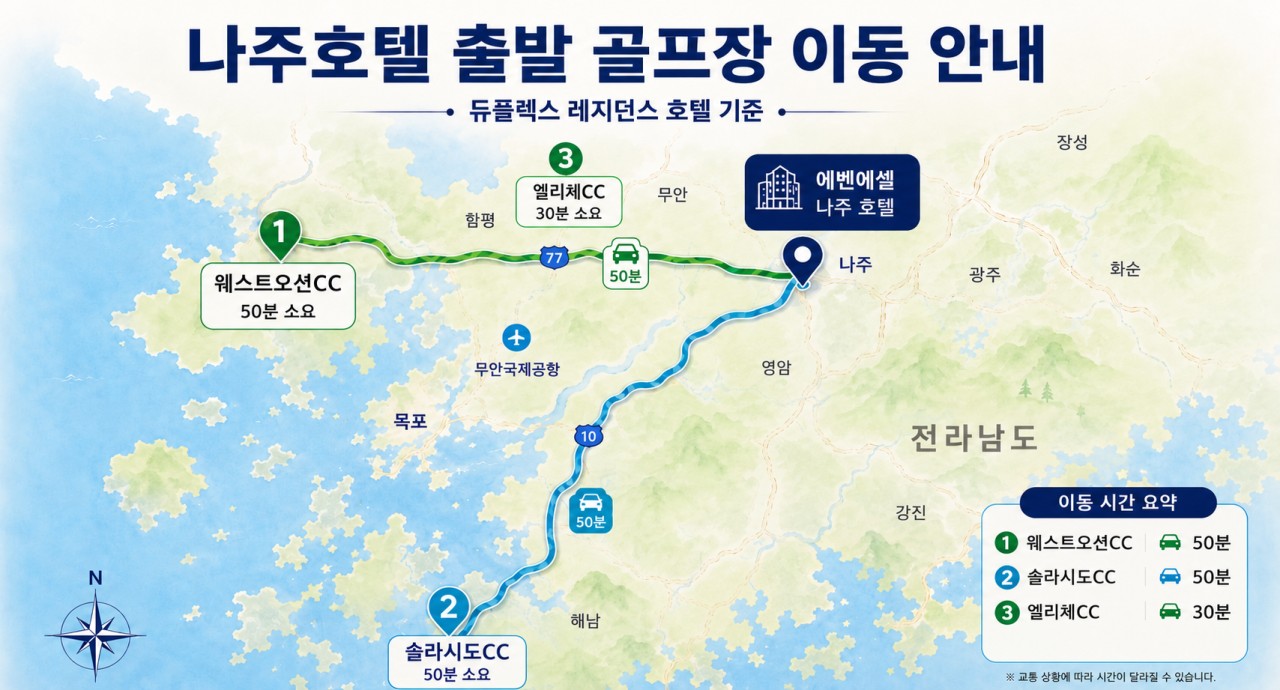 ⛳️전남 2박 3일 54홀 골프 휴가 동계 특가