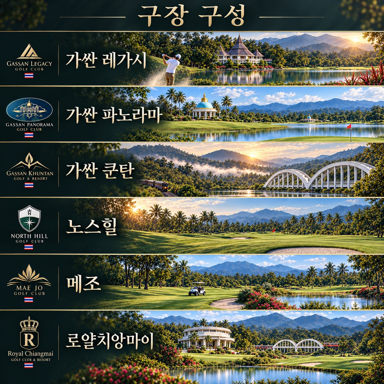 💥태국 치앙마이 시내 호텔 실속 골프