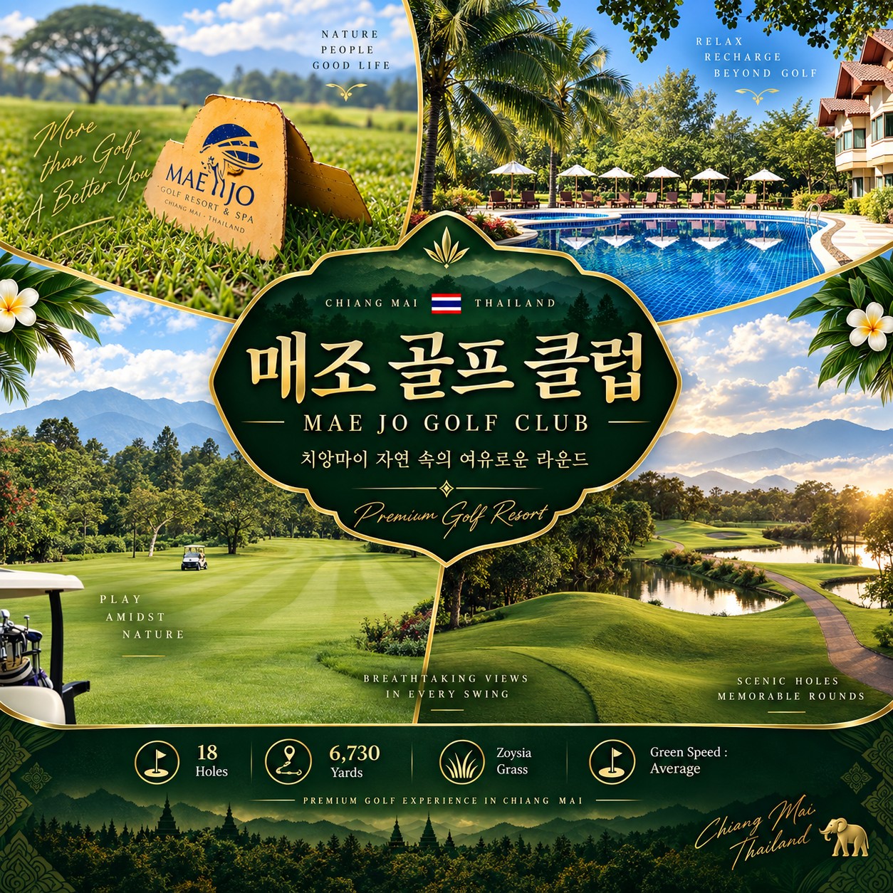 💥태국 치앙마이 시내 호텔 실속 골프