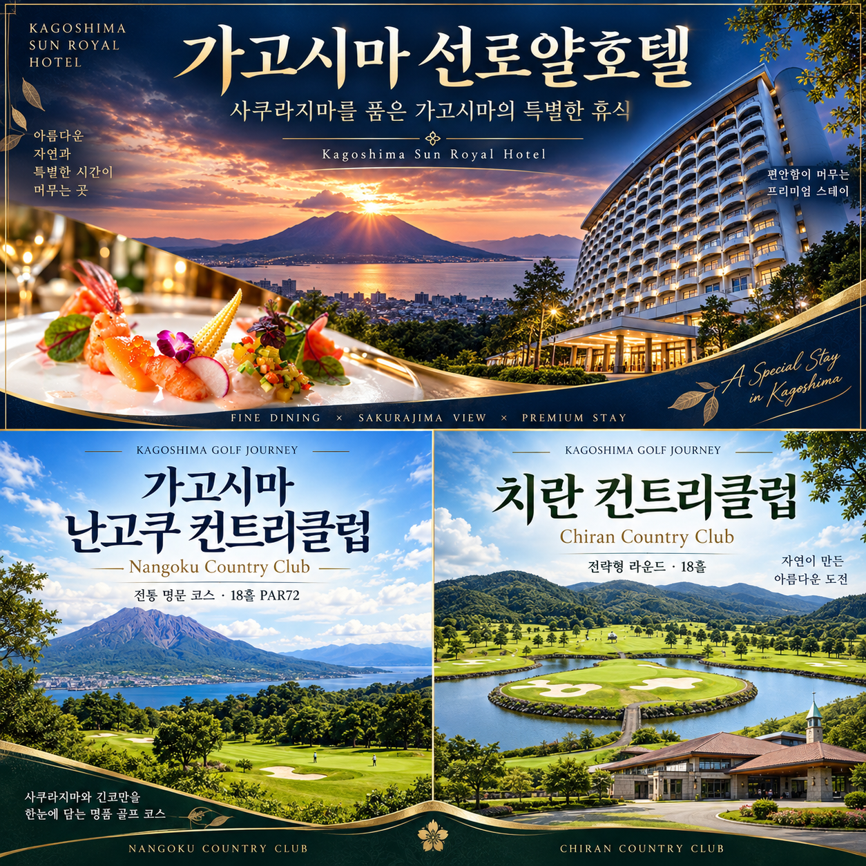 ⛳️ 가고시마 썬로얄 온천호텔 시티 2색 골프
