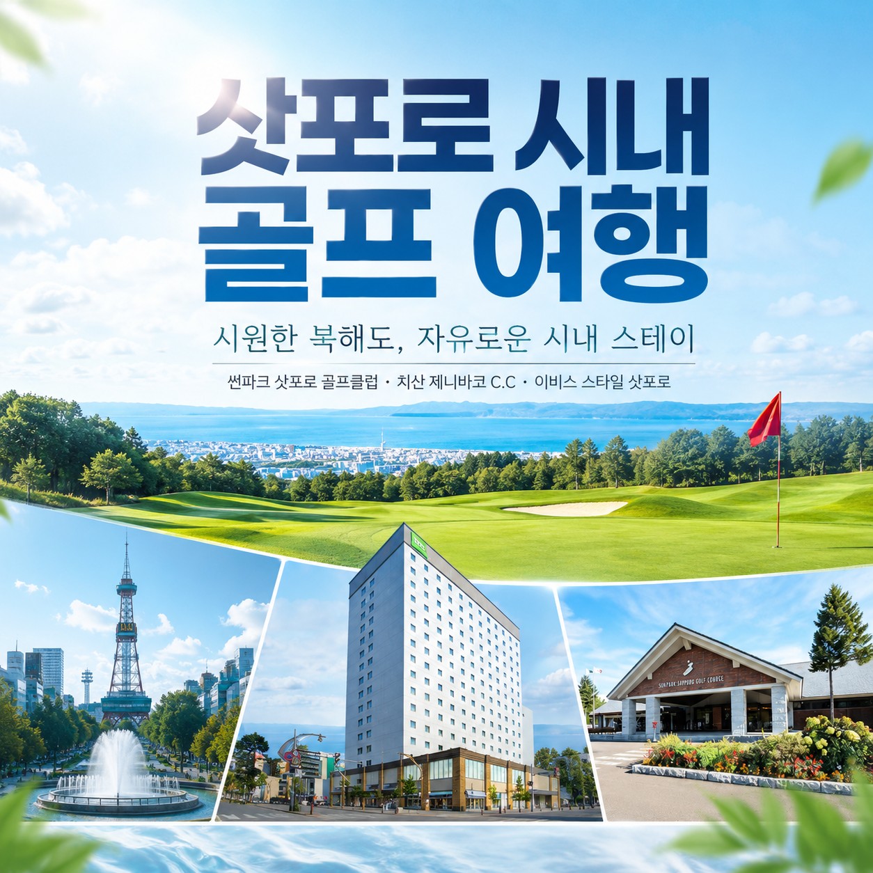 ⛳삿포로 시내 2색 실속 골프⛳