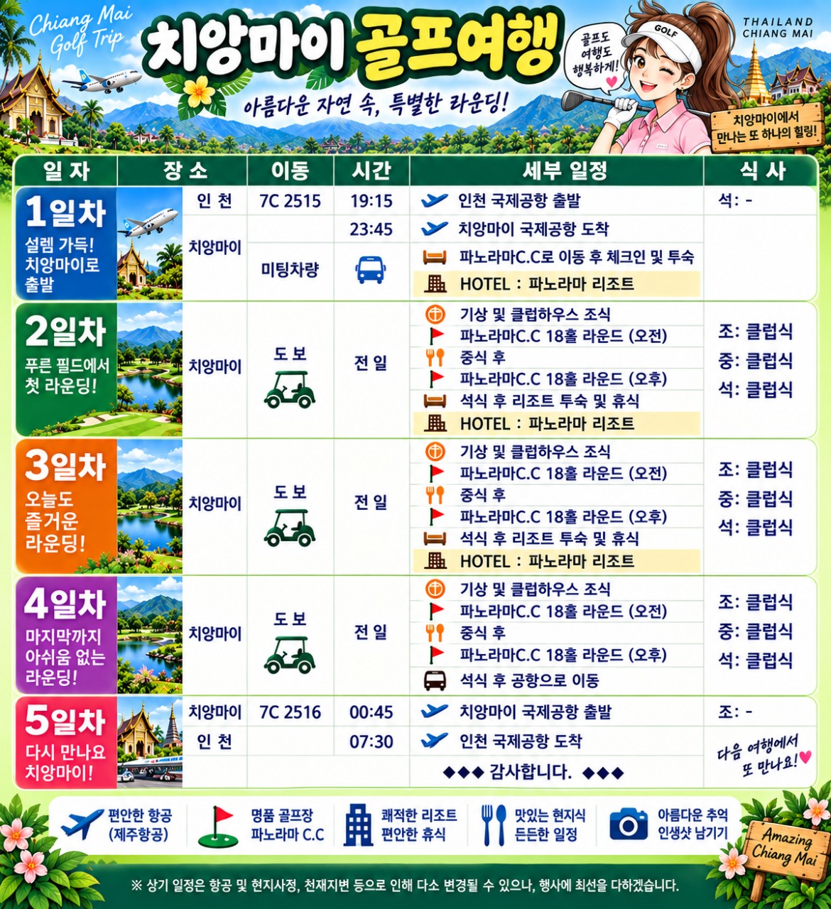 ⛳️ 태국 치앙마이 가싼 파노라마 리조트