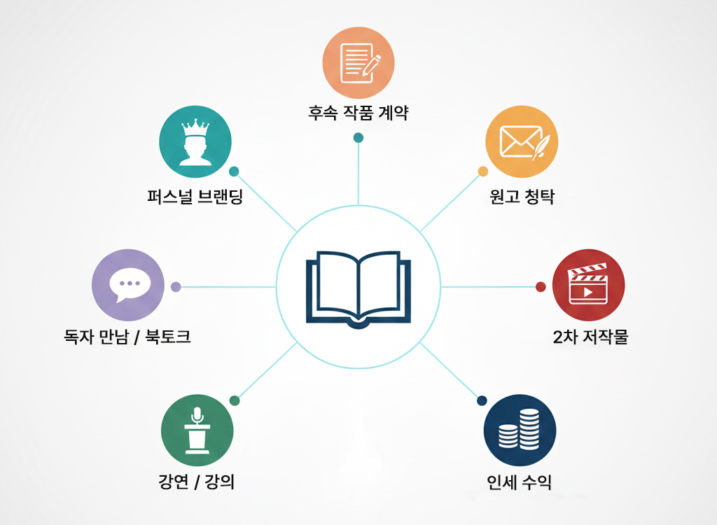 책 출판 책 출간 후 작가에게 발생 가능한 일들, 인세, 북토크, 원고 청탁, 후속 출판 계약, 강연, 강의, 브랜딩, 2차 저작권