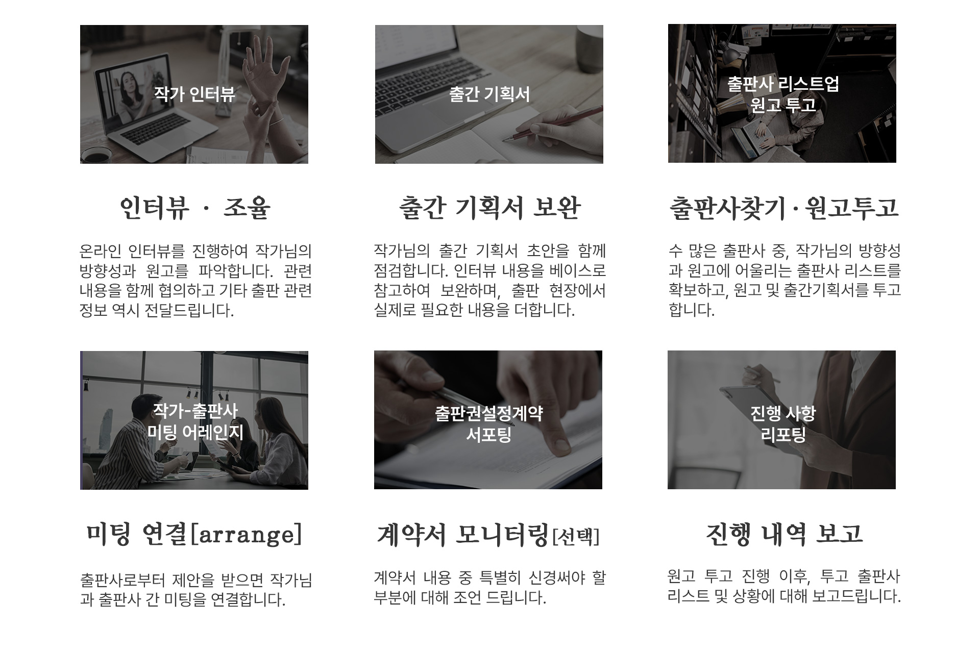 작가의 출판을 위해 출간 준비 과정을 지원하는 출간 매니지먼트 프로그램