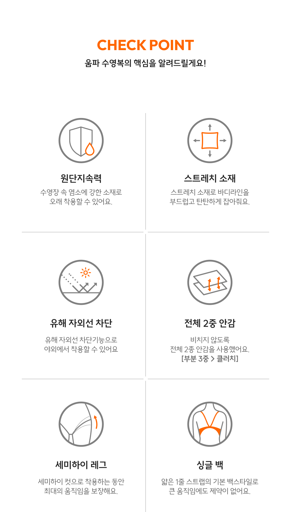 뉴 레드 시그니처 수영복 [탄탄이] [싱글백] [세미하이컷]