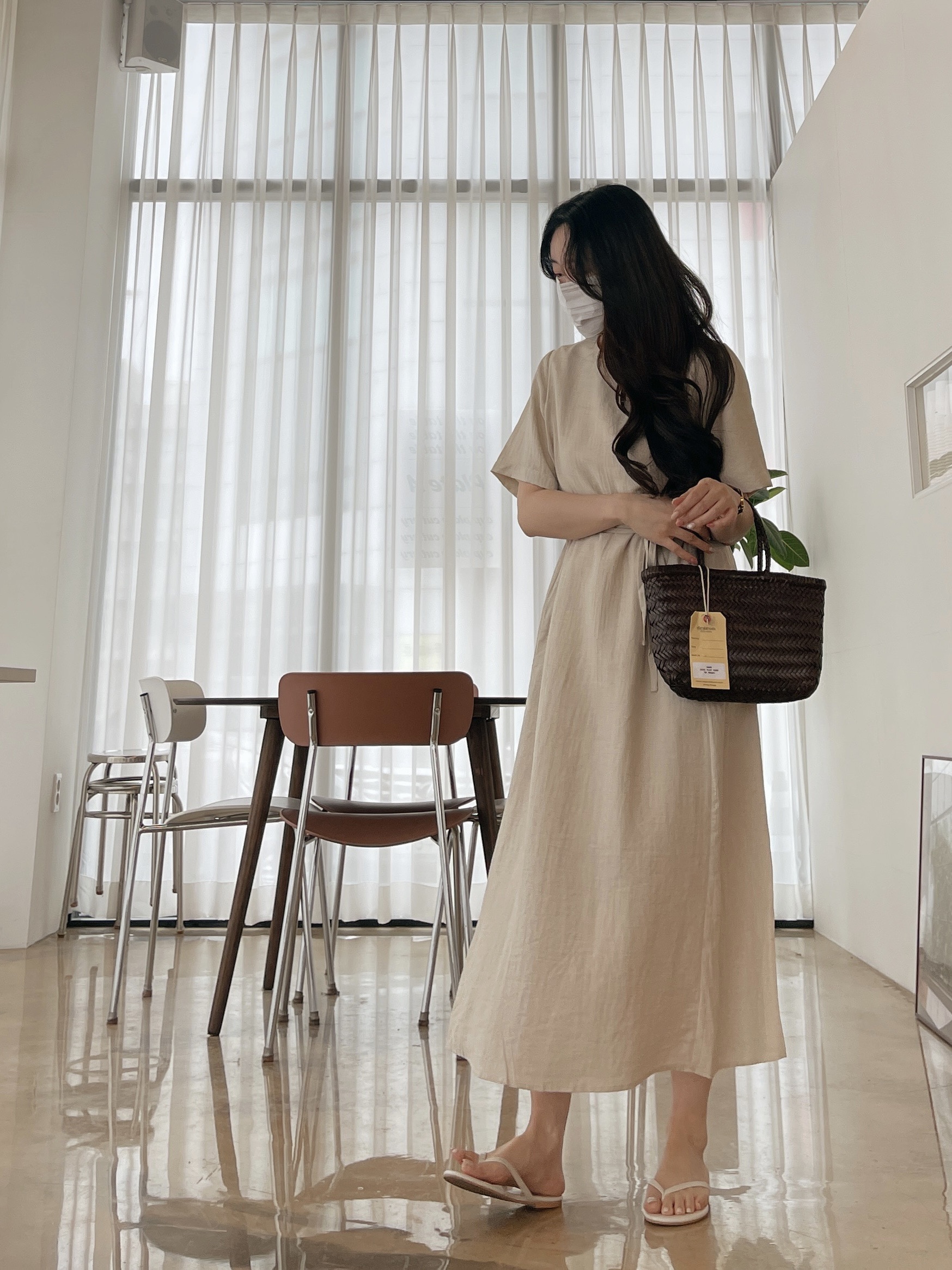 린넨타임원피스-베이지,카키,블랙 상세 이미지 10