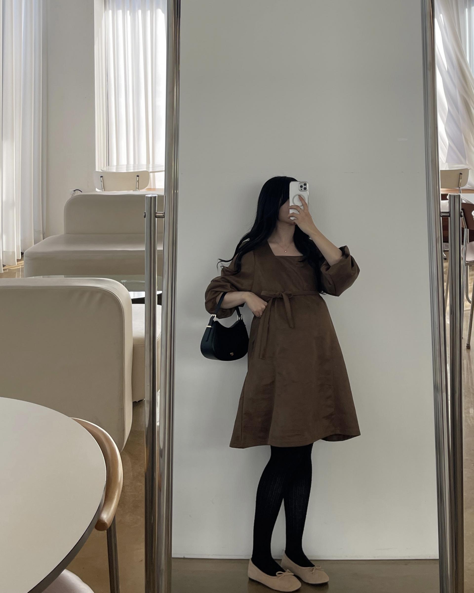 스웨이드미니원피스-2color