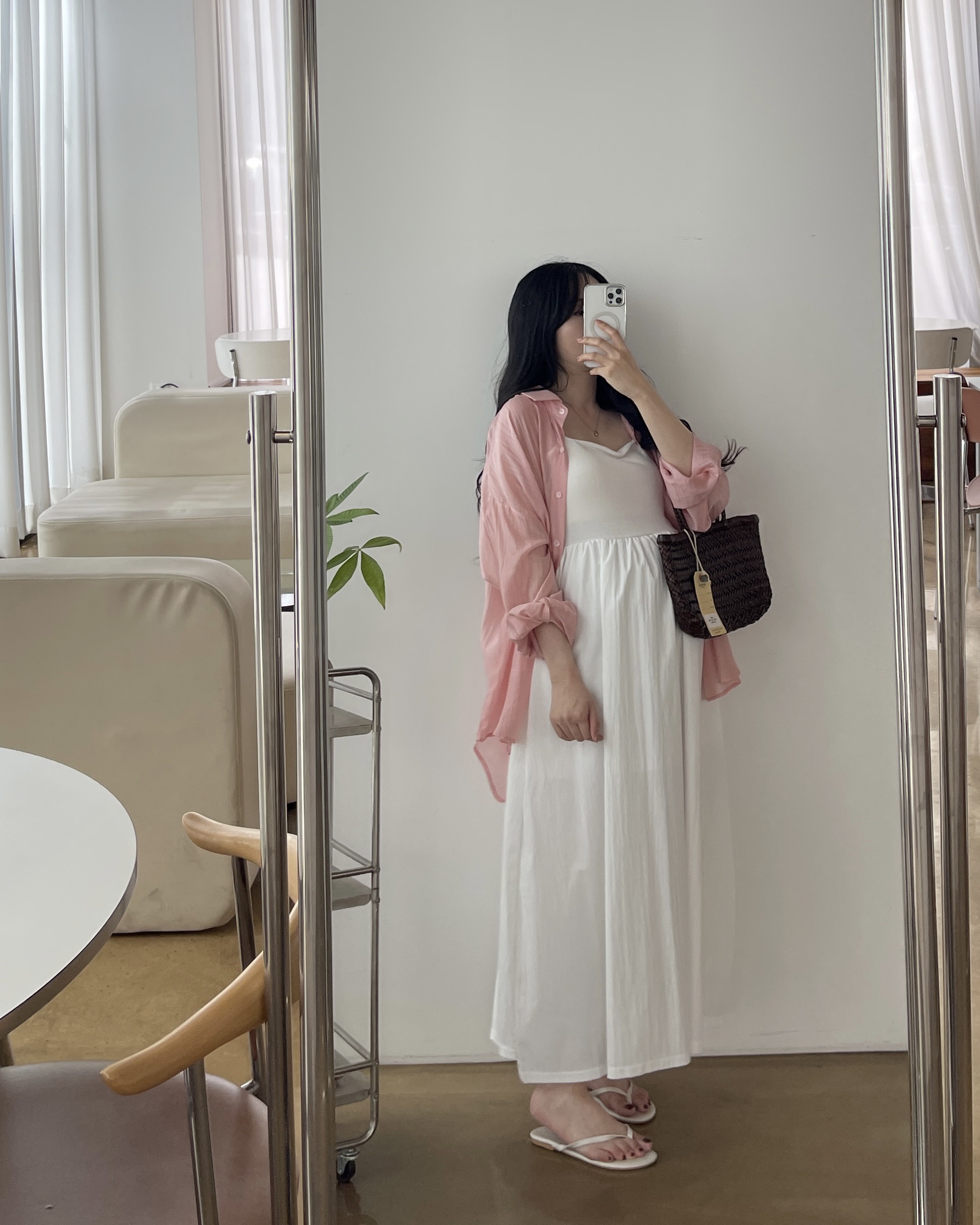 (살안타템)블러 썸머 오버핏셔츠-4color [텐셀80]