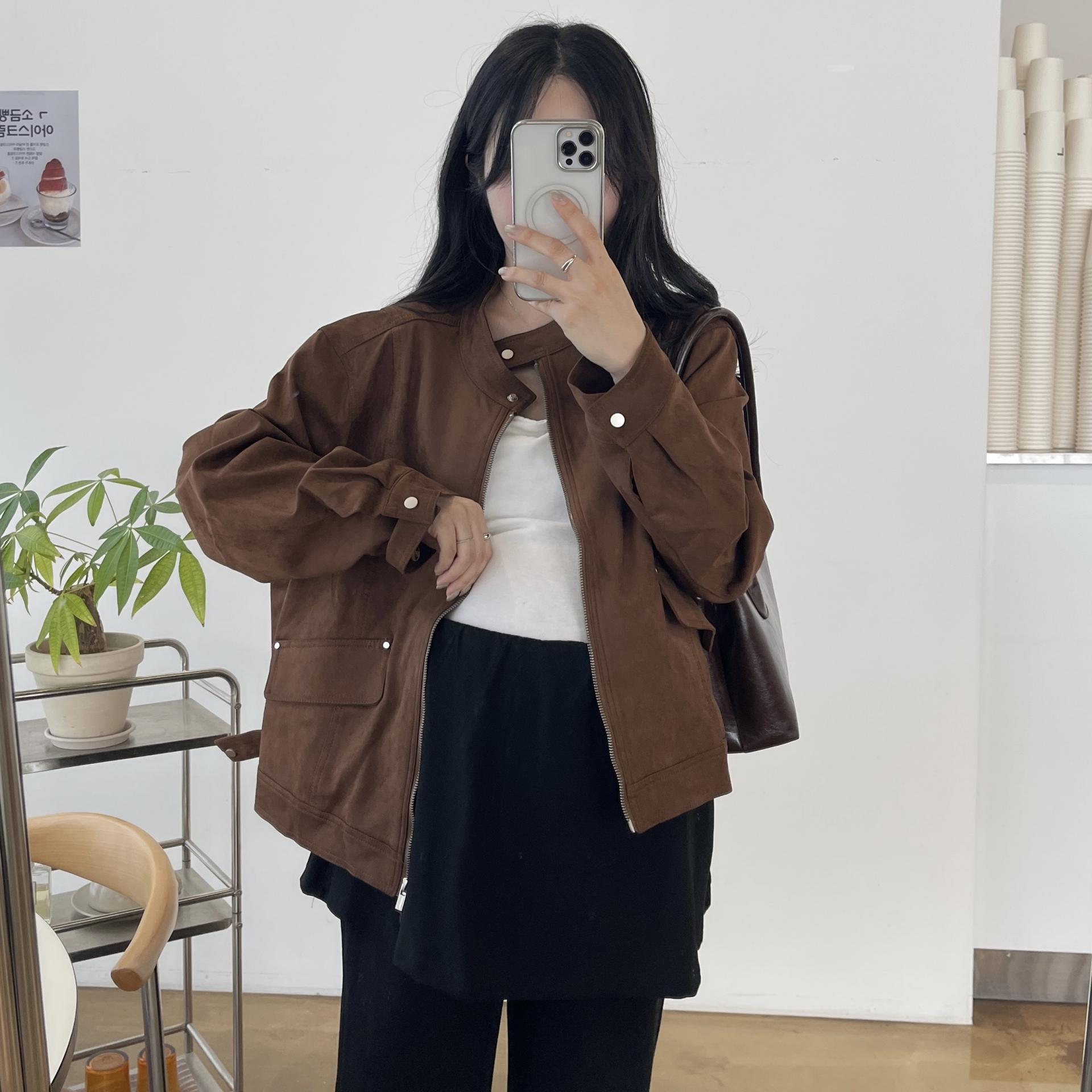스웨이드바이커오버자켓-2color