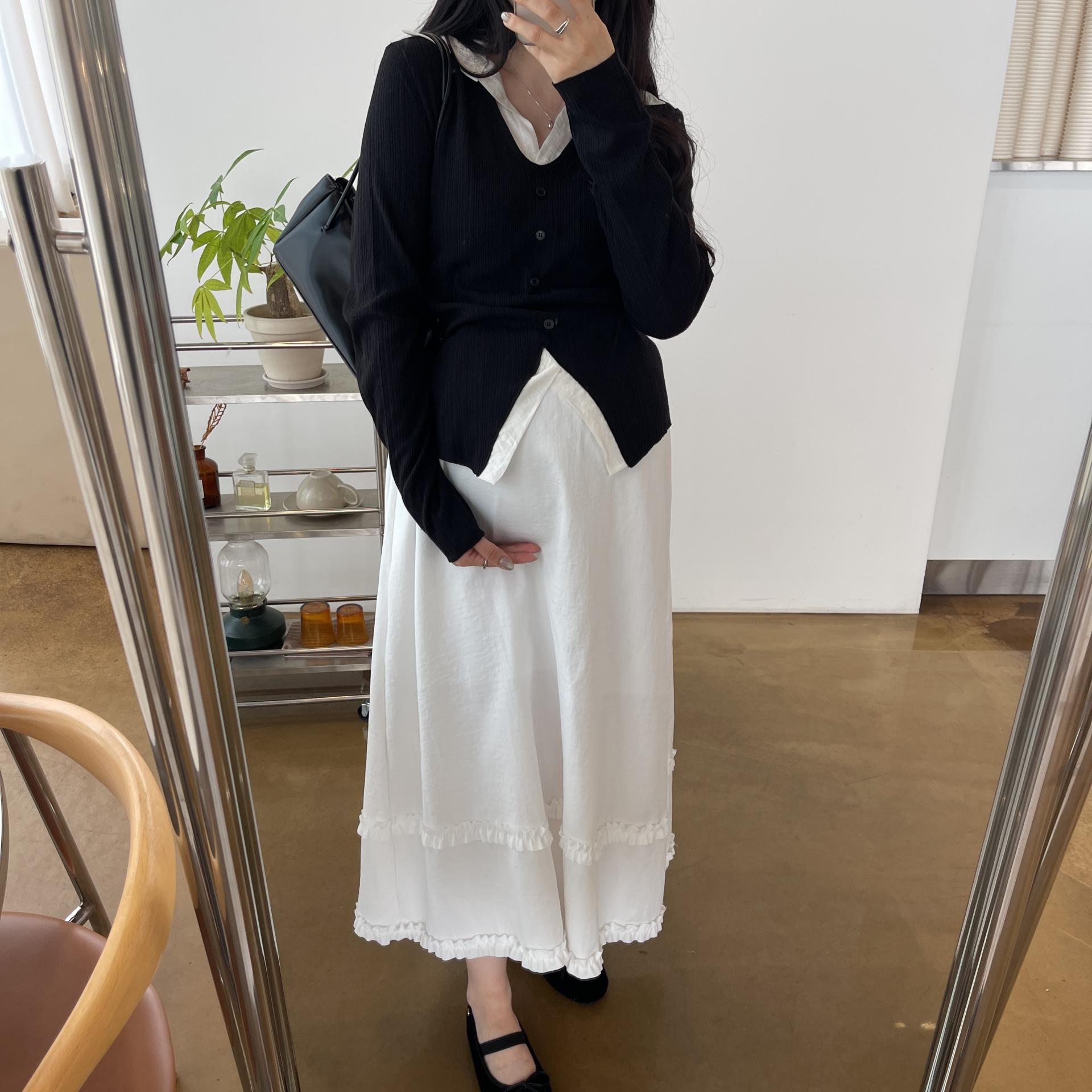 (2사이즈)포니 카라 골지T-3color