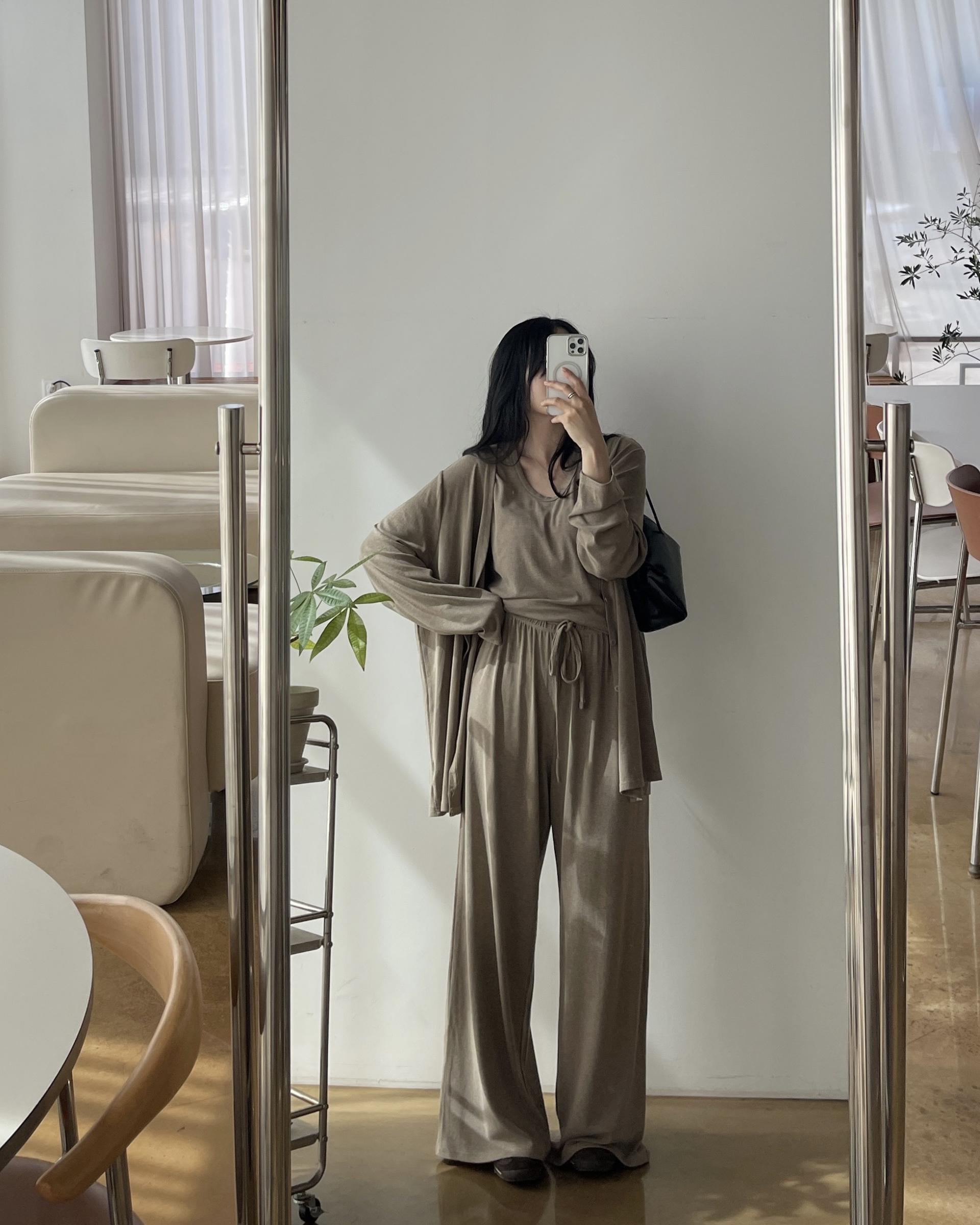 [2사이즈] (내추럴3종SET)가디건+나시+PT - 2color