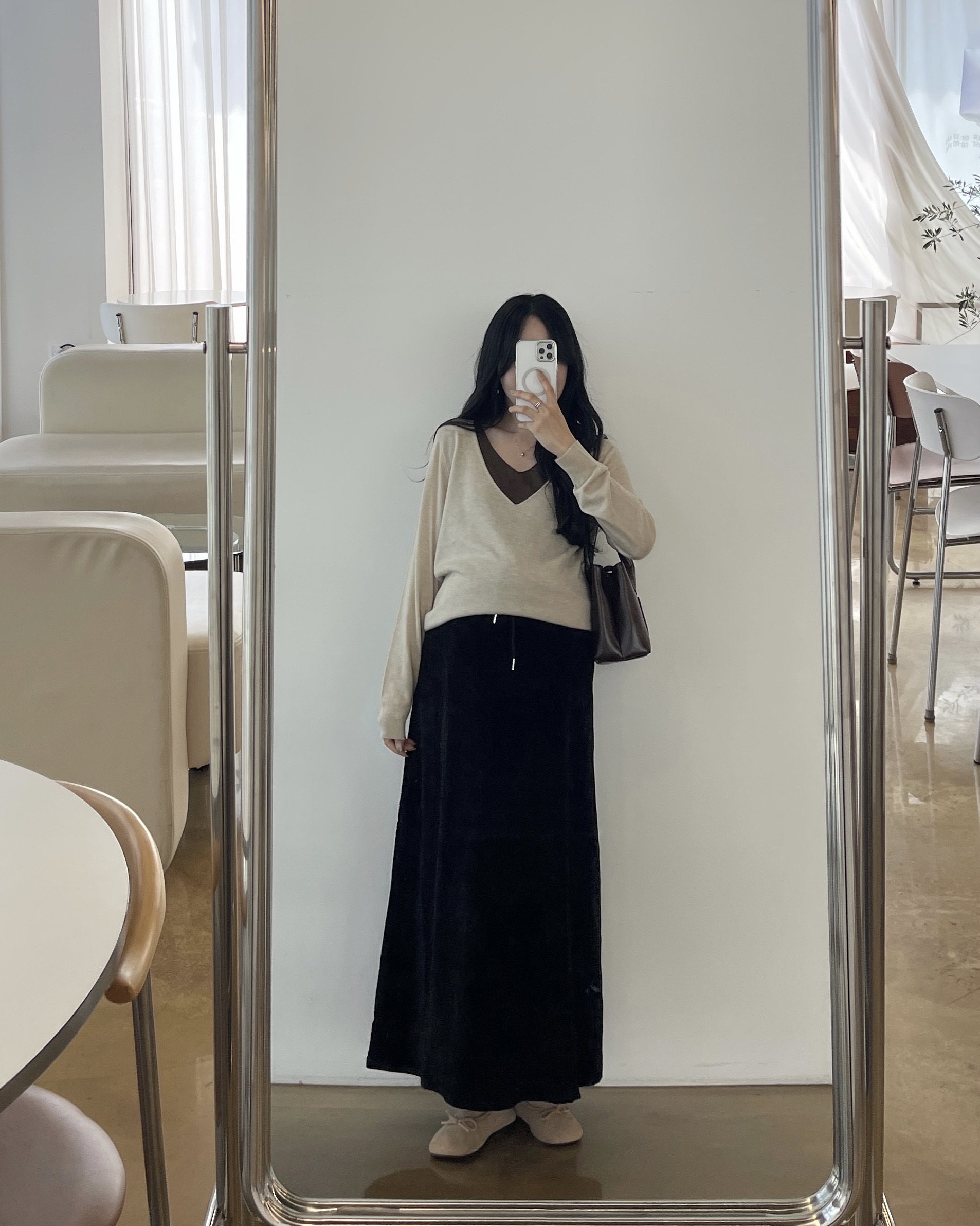 이중브이넥니트-3color
