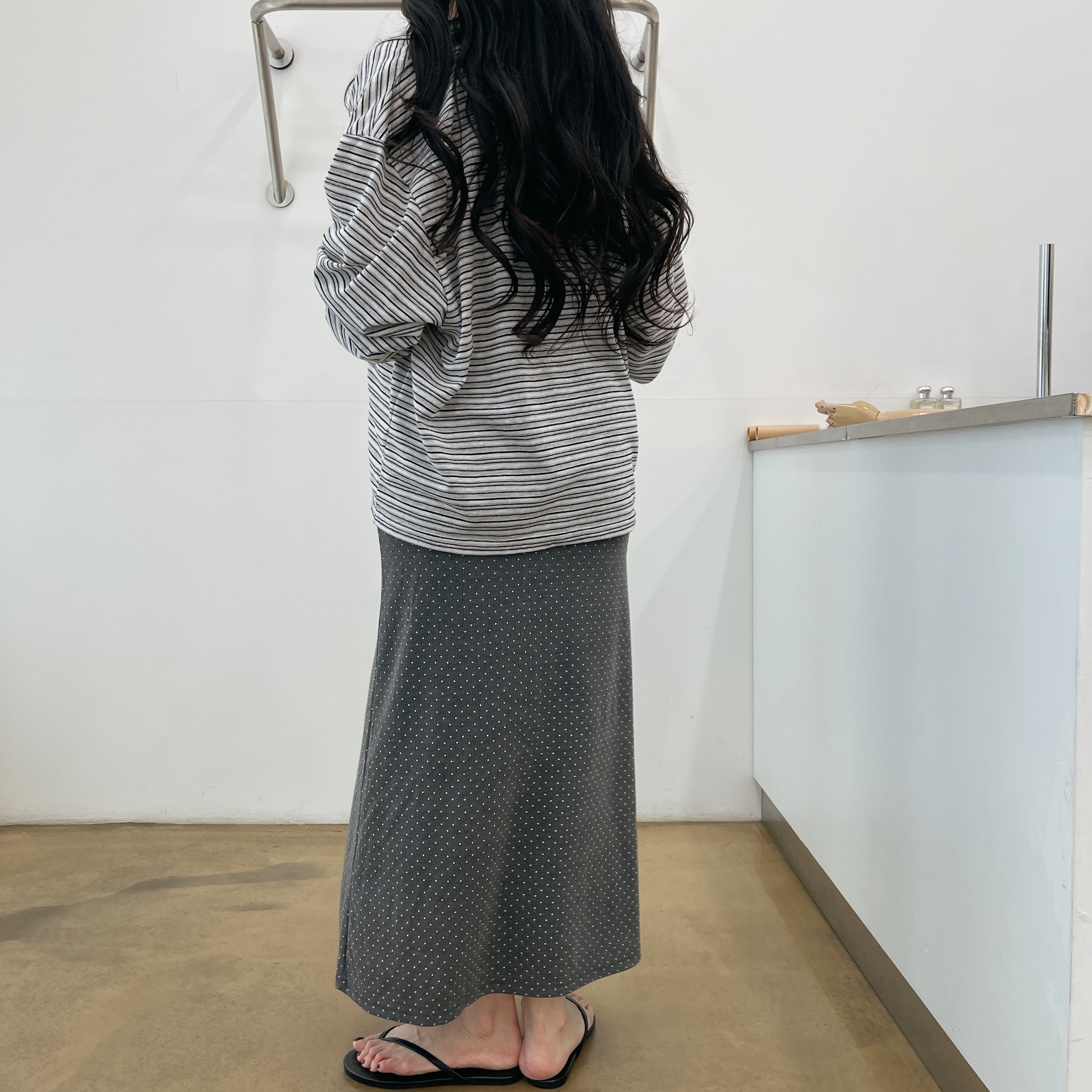 (롱)골지 도트 스트링SK-3color
