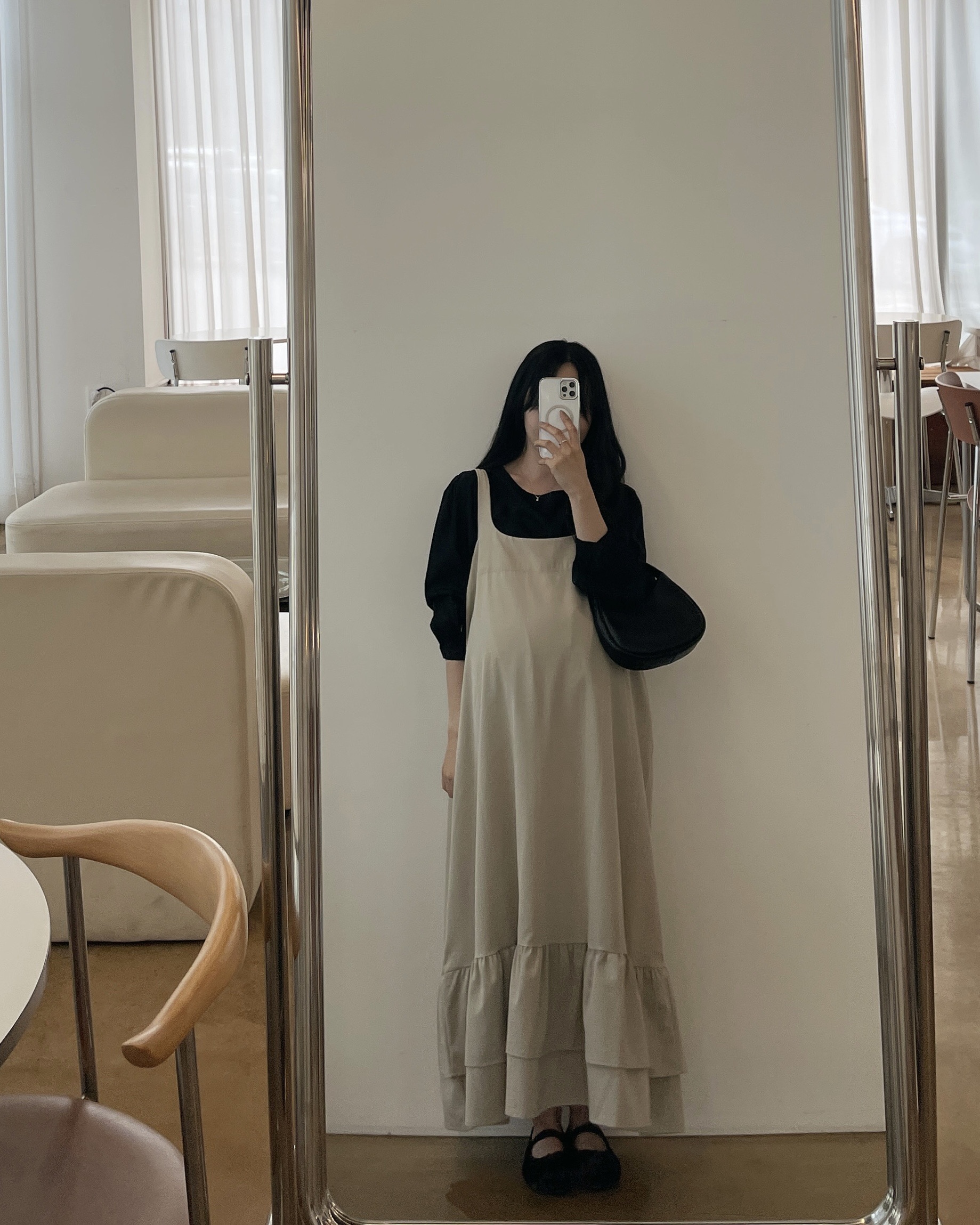 이중프릴멜빵원피스-2color