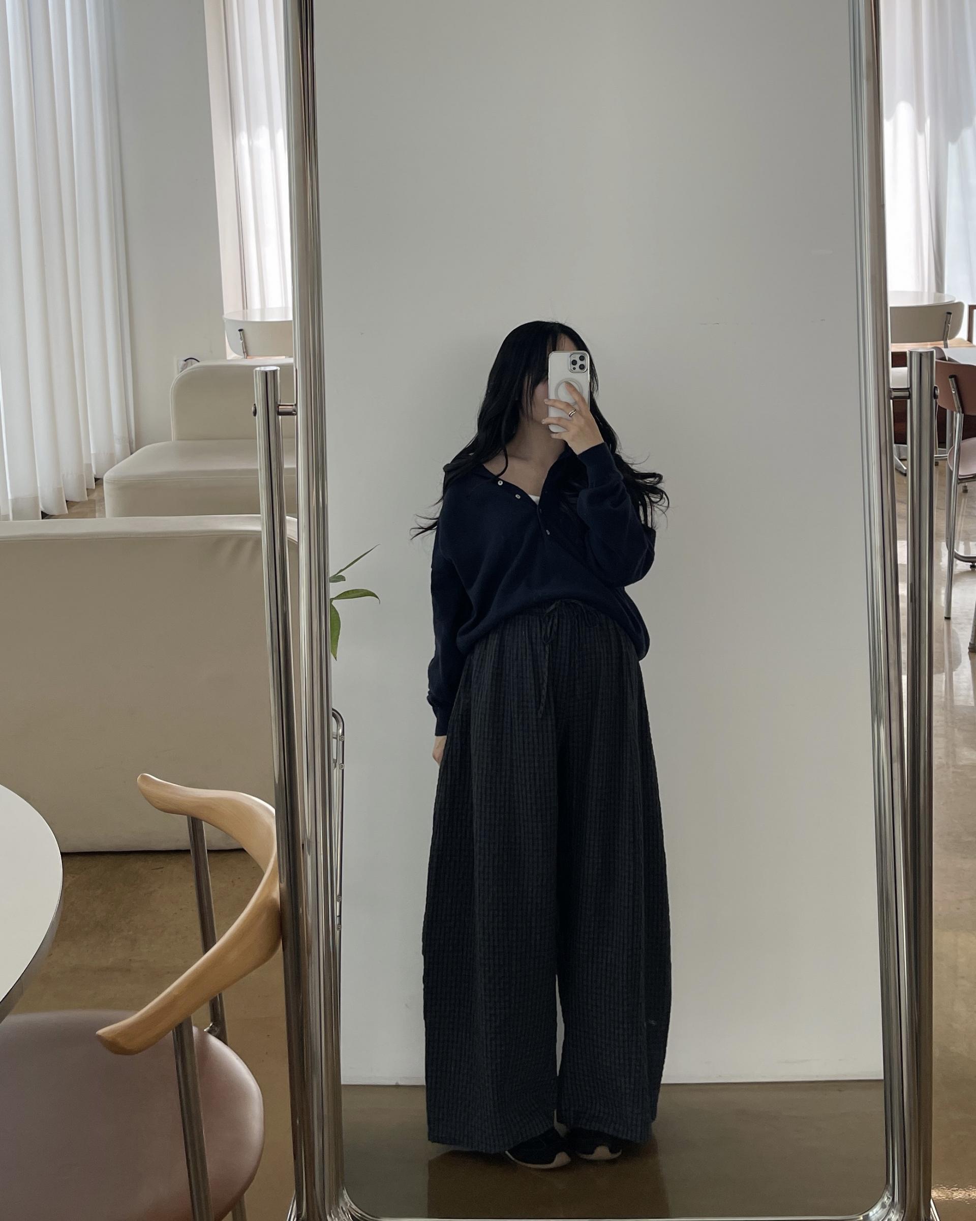 어텀체크와이드PT-딥네이비