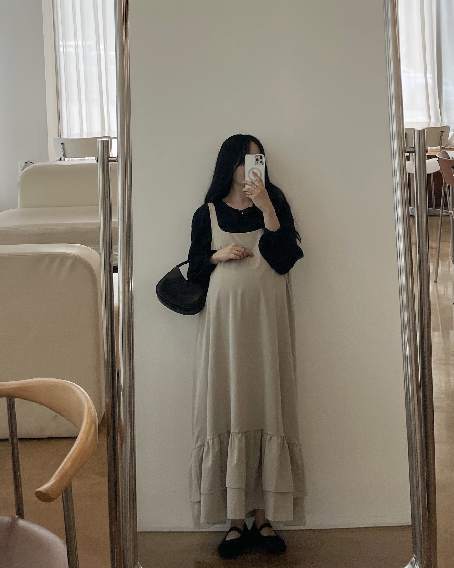 이중프릴멜빵원피스-2color