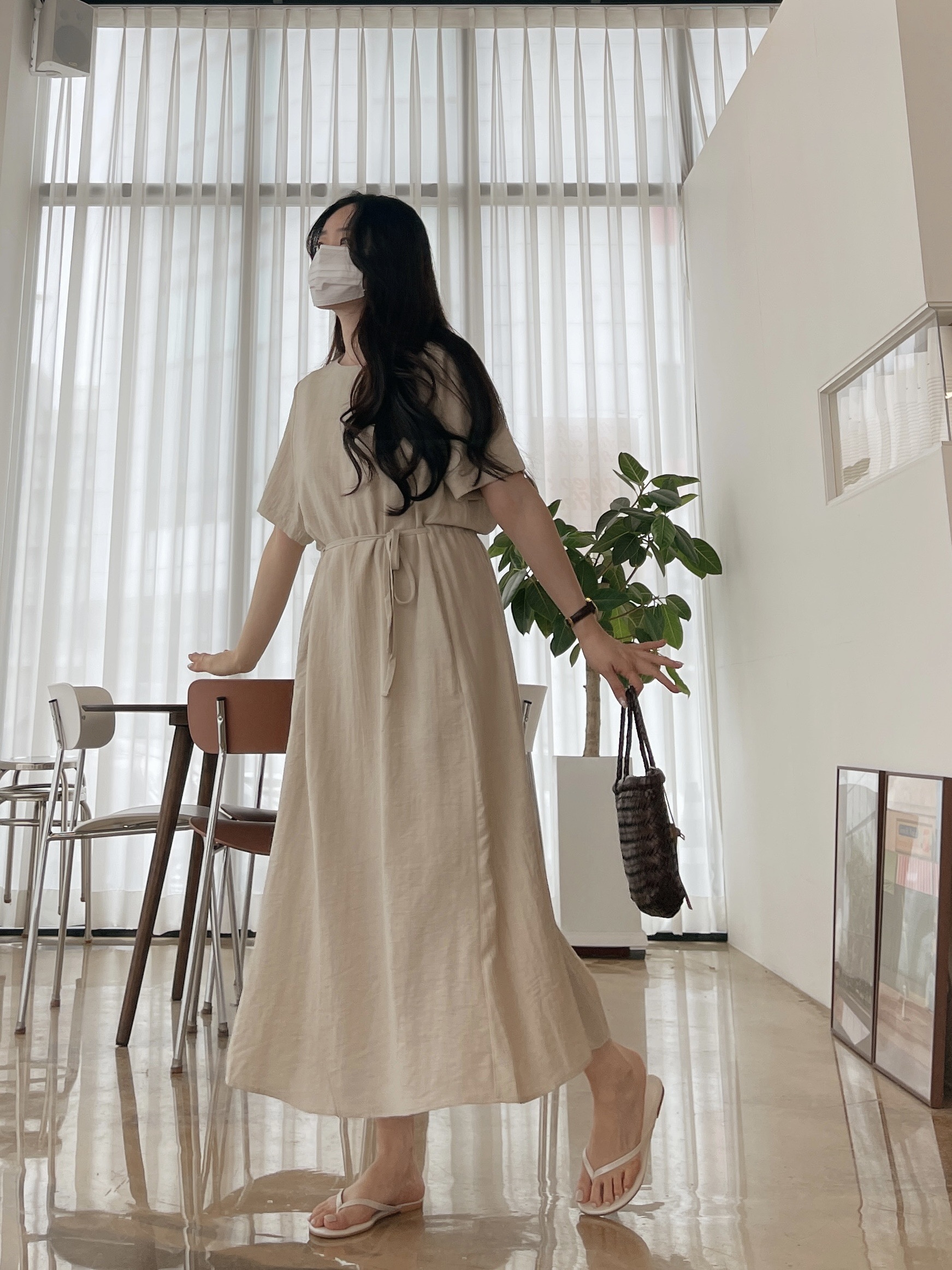 린넨타임원피스-베이지,카키,블랙 상세 이미지 14