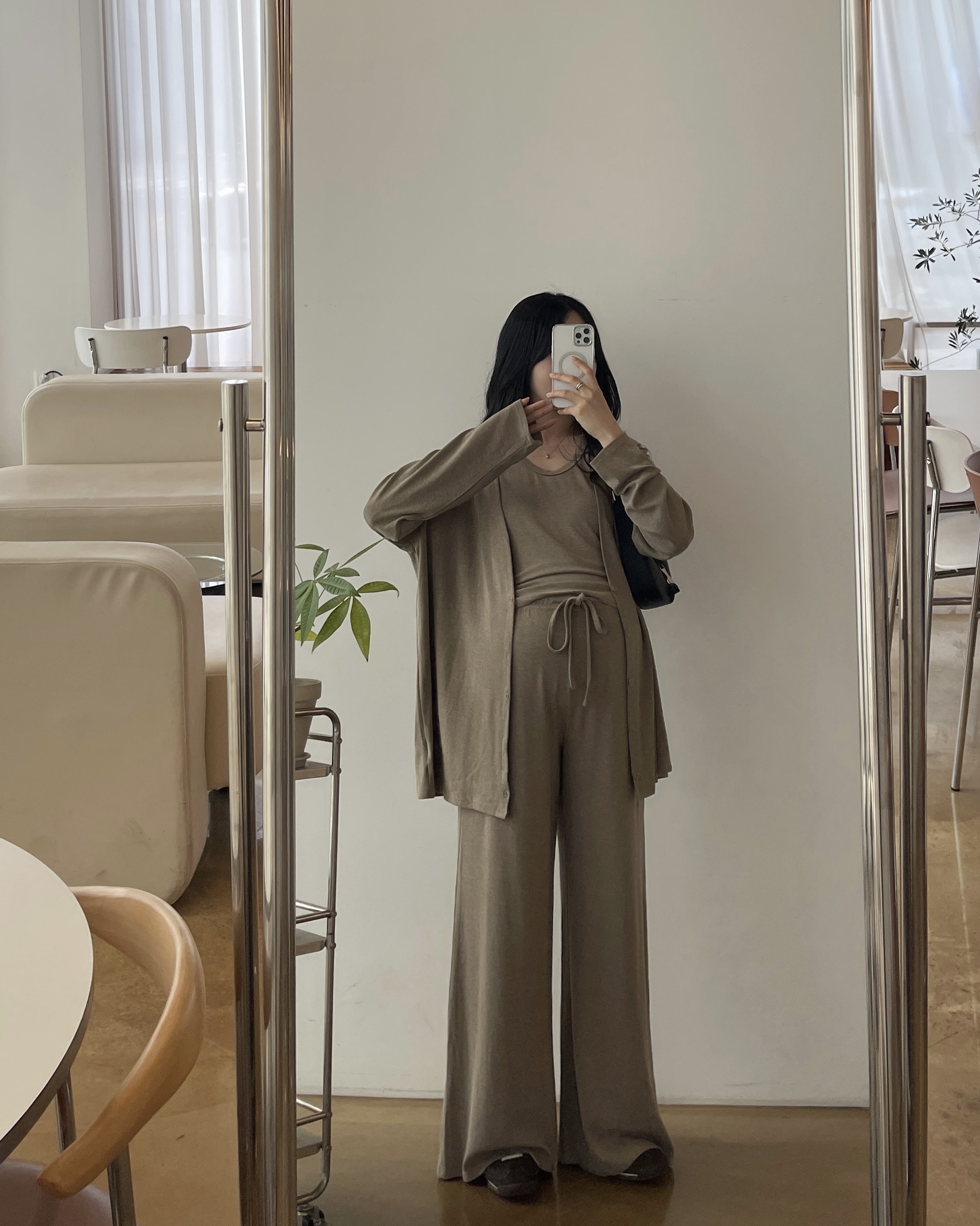 [2사이즈] (내추럴3종SET)가디건+나시+PT - 2color