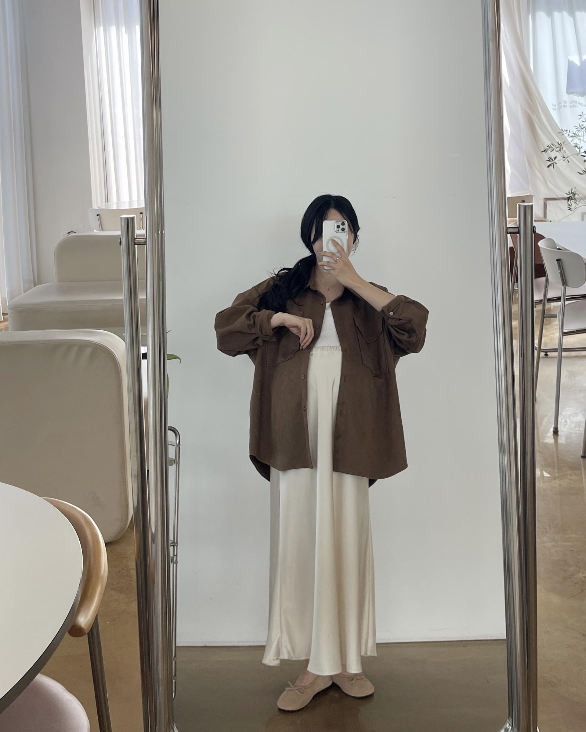 스웨이드셔츠자켓-2color (+끈)