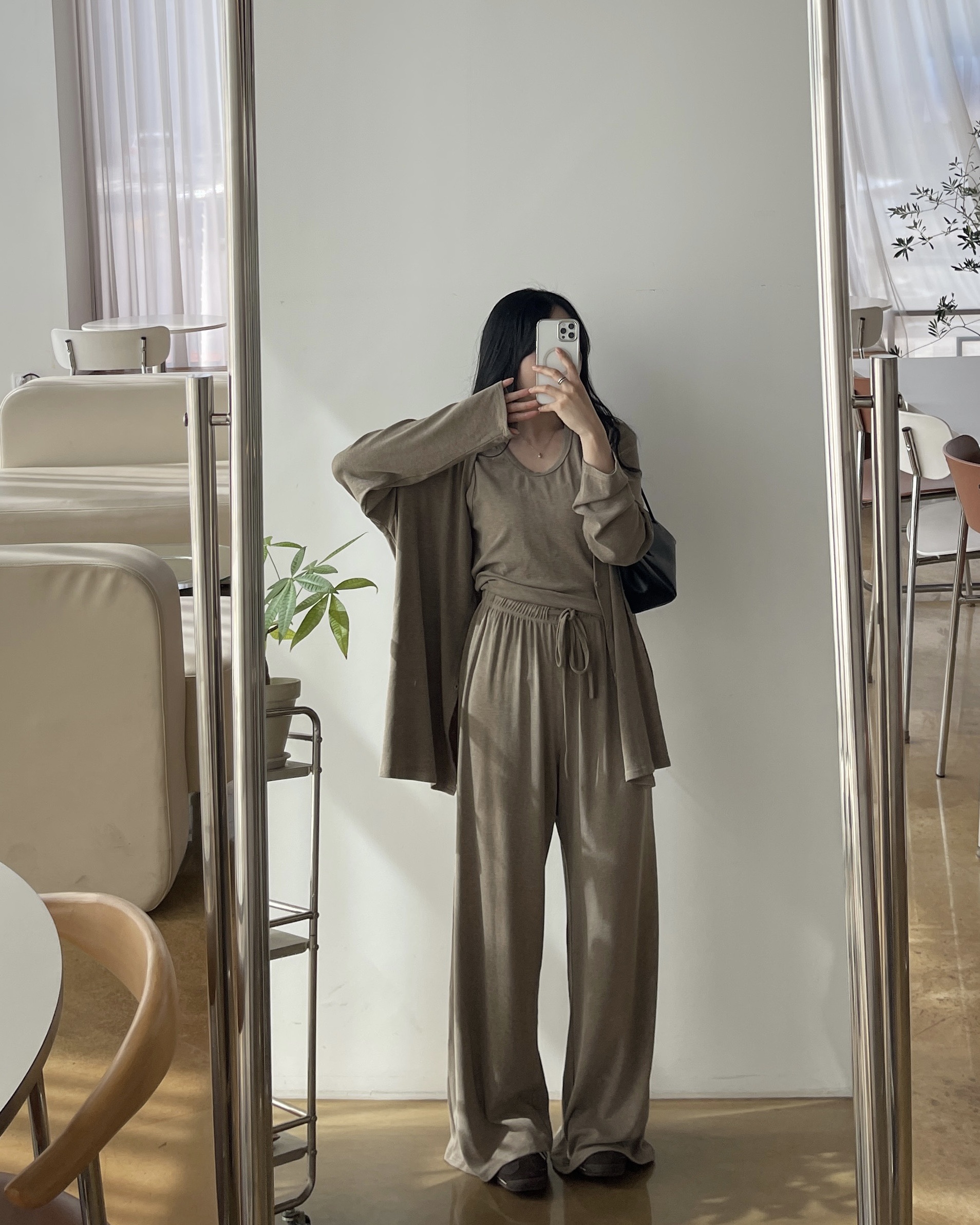 [2사이즈] (내추럴3종SET)가디건+나시+PT - 2color