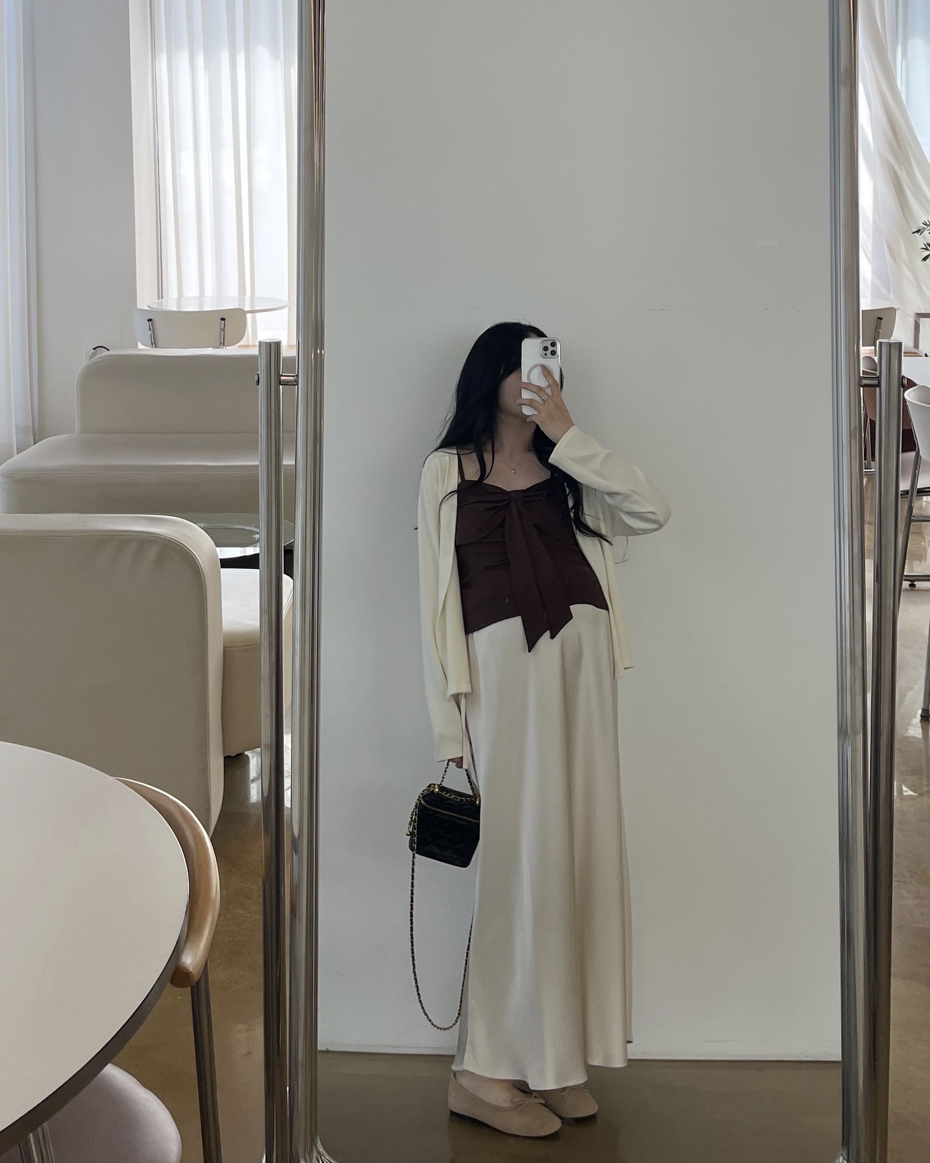(2사이즈)[set]가디건+리본끈나시-2color