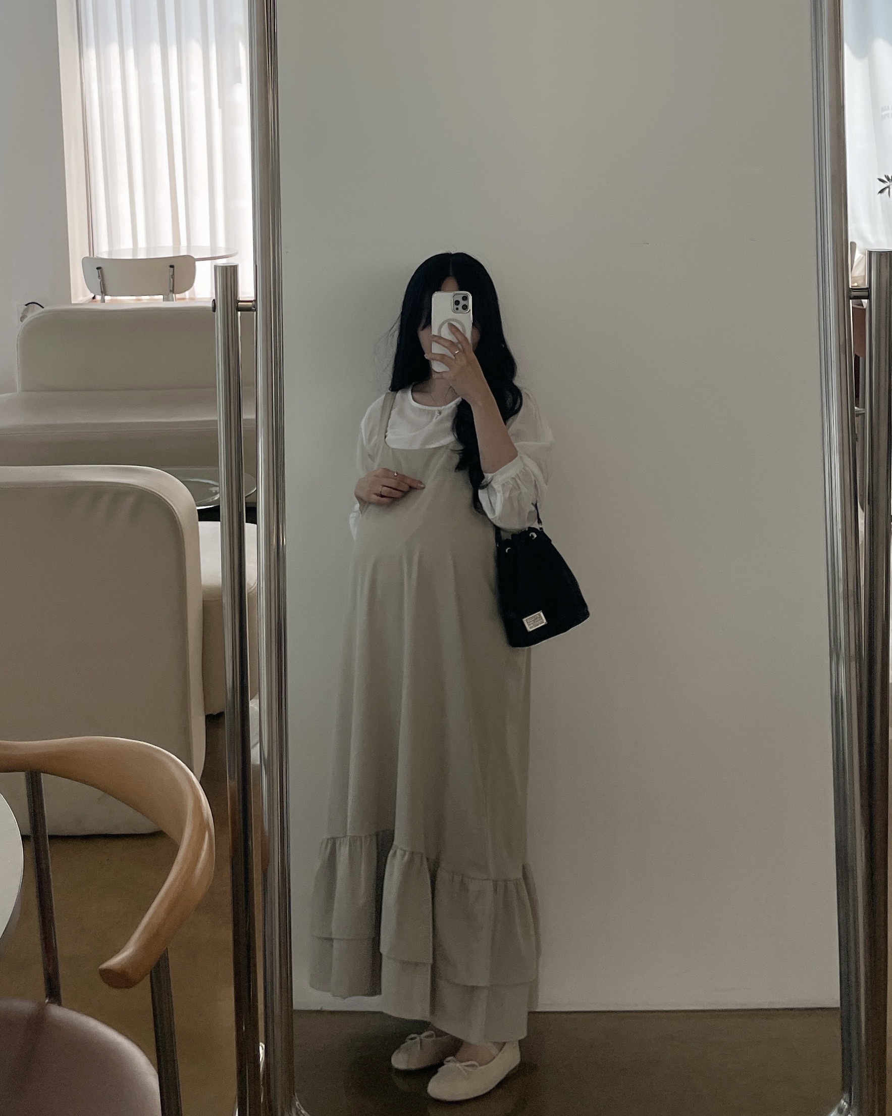 이중프릴멜빵원피스-2color