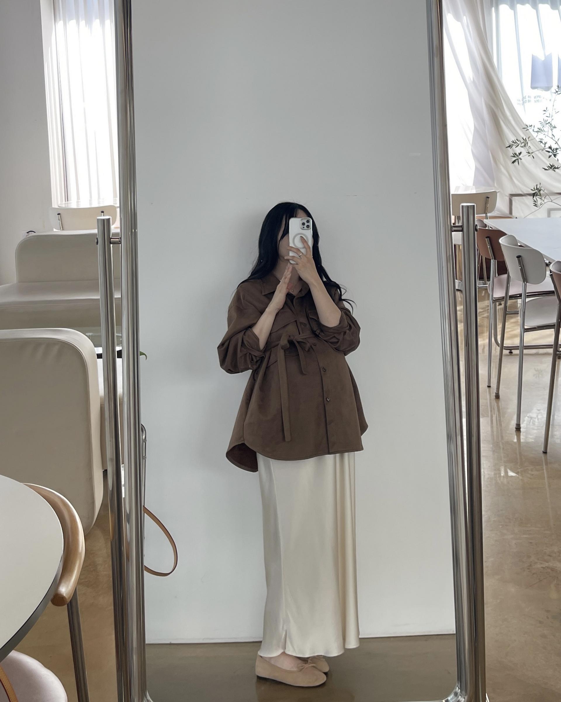 스웨이드셔츠자켓-2color (+끈)