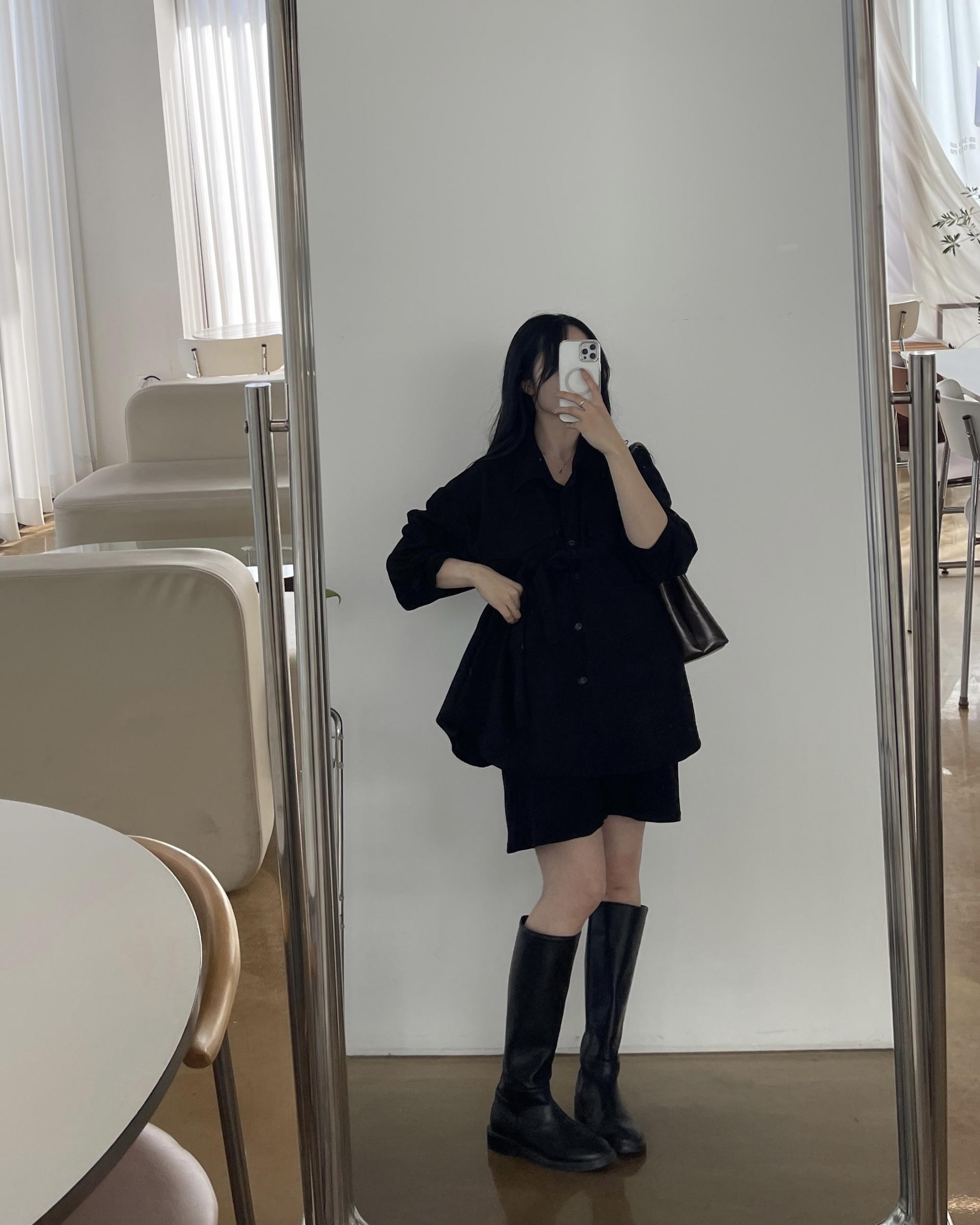 스웨이드셔츠자켓-2color (+끈)