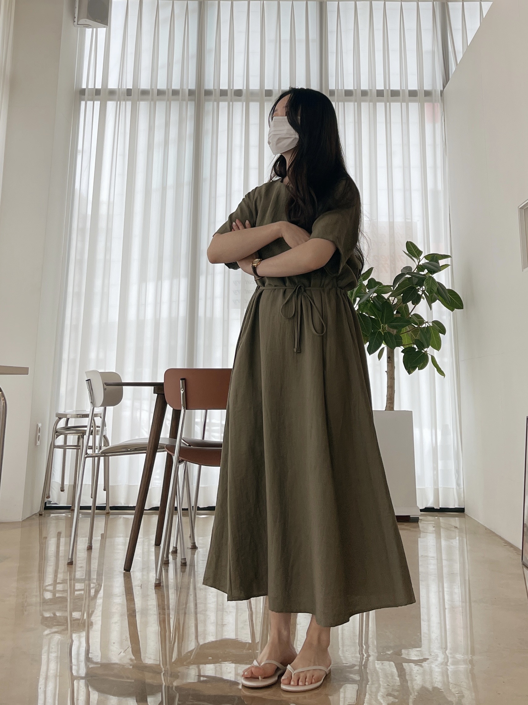 린넨타임원피스-베이지,카키,블랙 상세 이미지 31