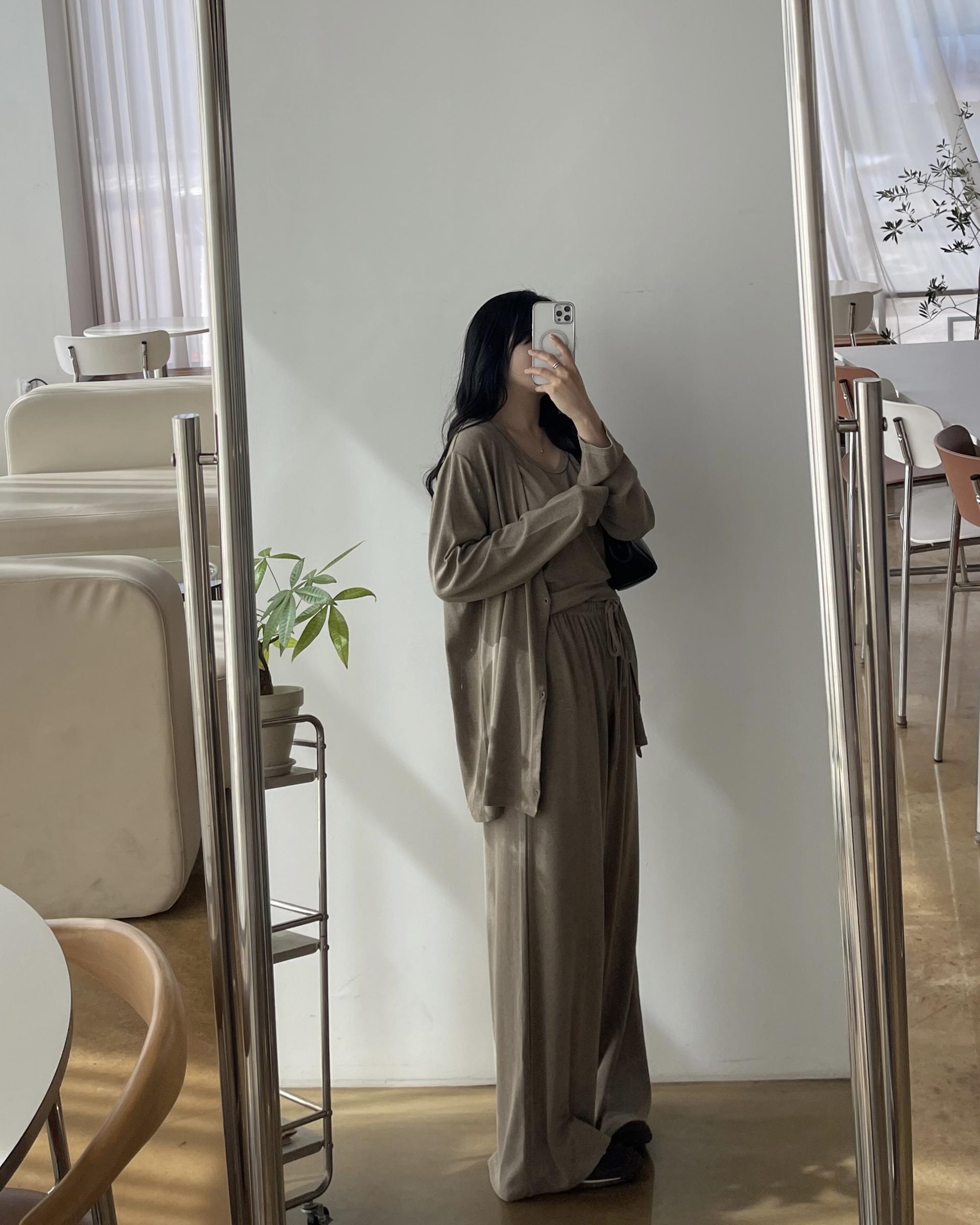 [2사이즈] (내추럴3종SET)가디건+나시+PT - 2color