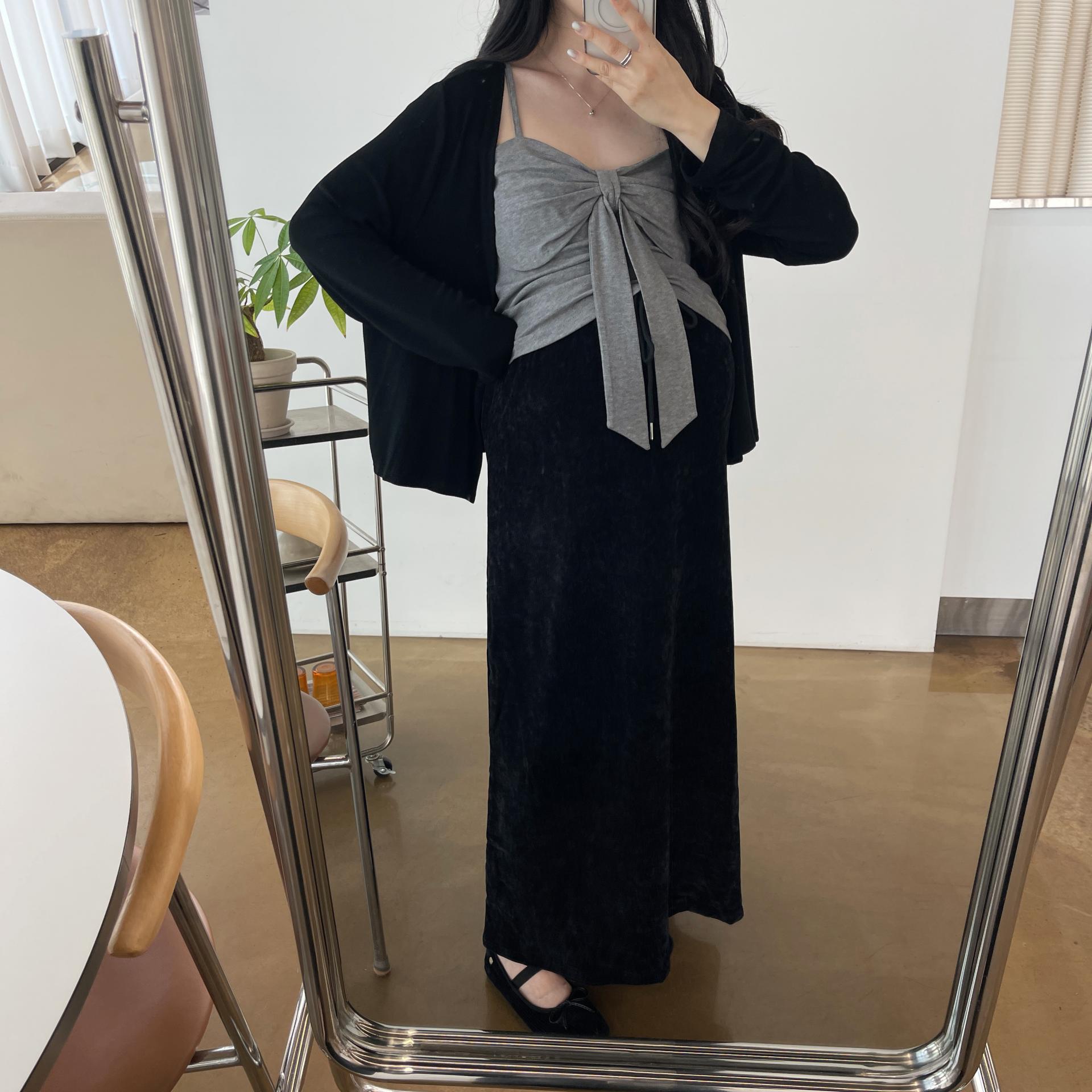 (2사이즈)[set]가디건+리본끈나시-2color