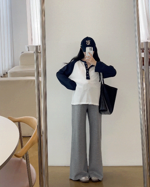 나그랑배색단추T-3color