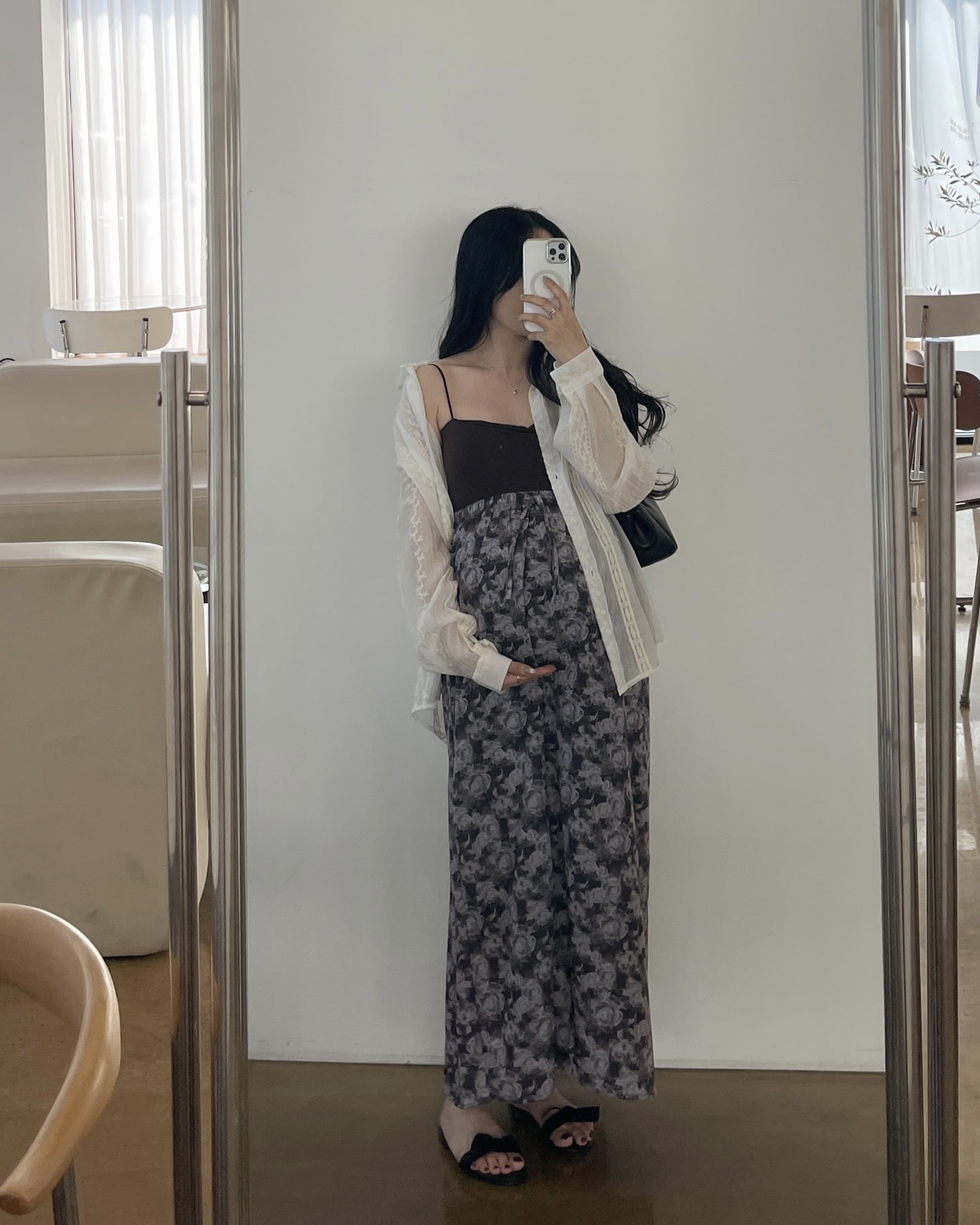 아일렛 랩 셔츠-아이보리