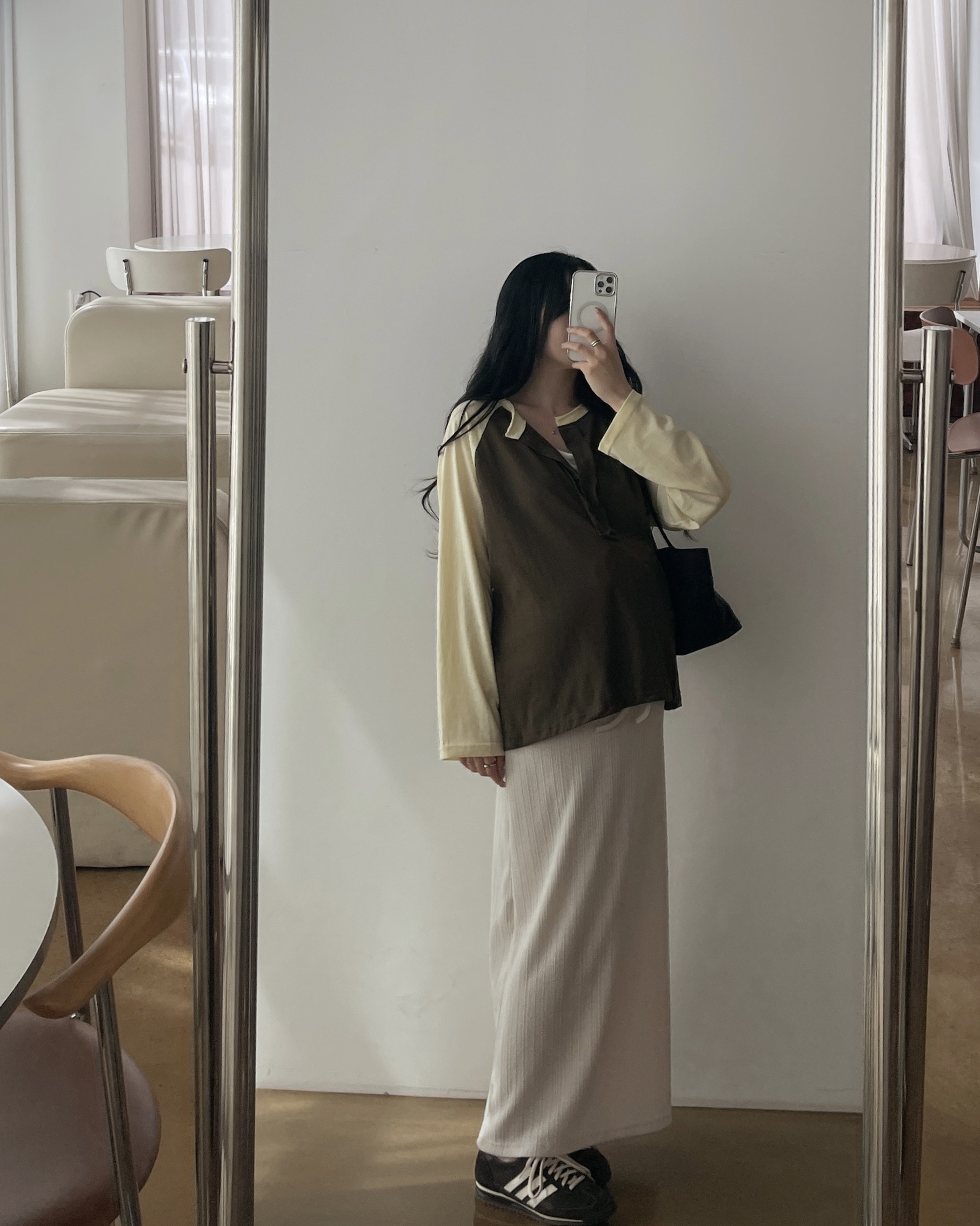 나그랑배색단추T-3color