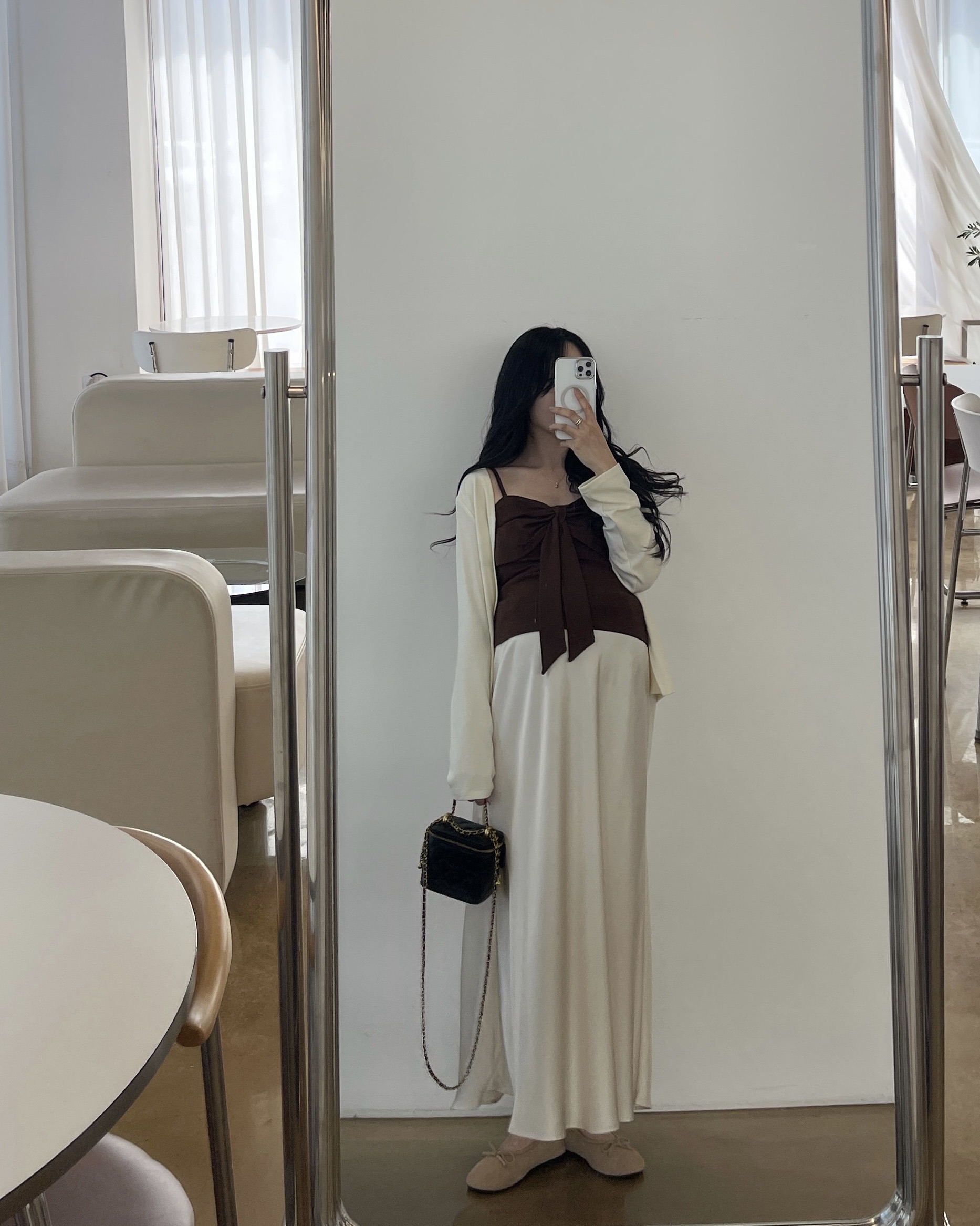 (2사이즈)[set]가디건+리본끈나시-2color