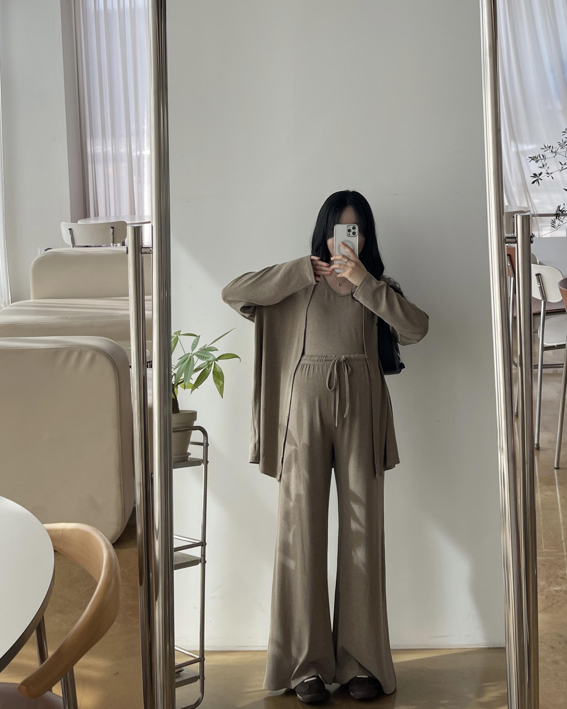 [2사이즈] (내추럴3종SET)가디건+나시+PT - 2color