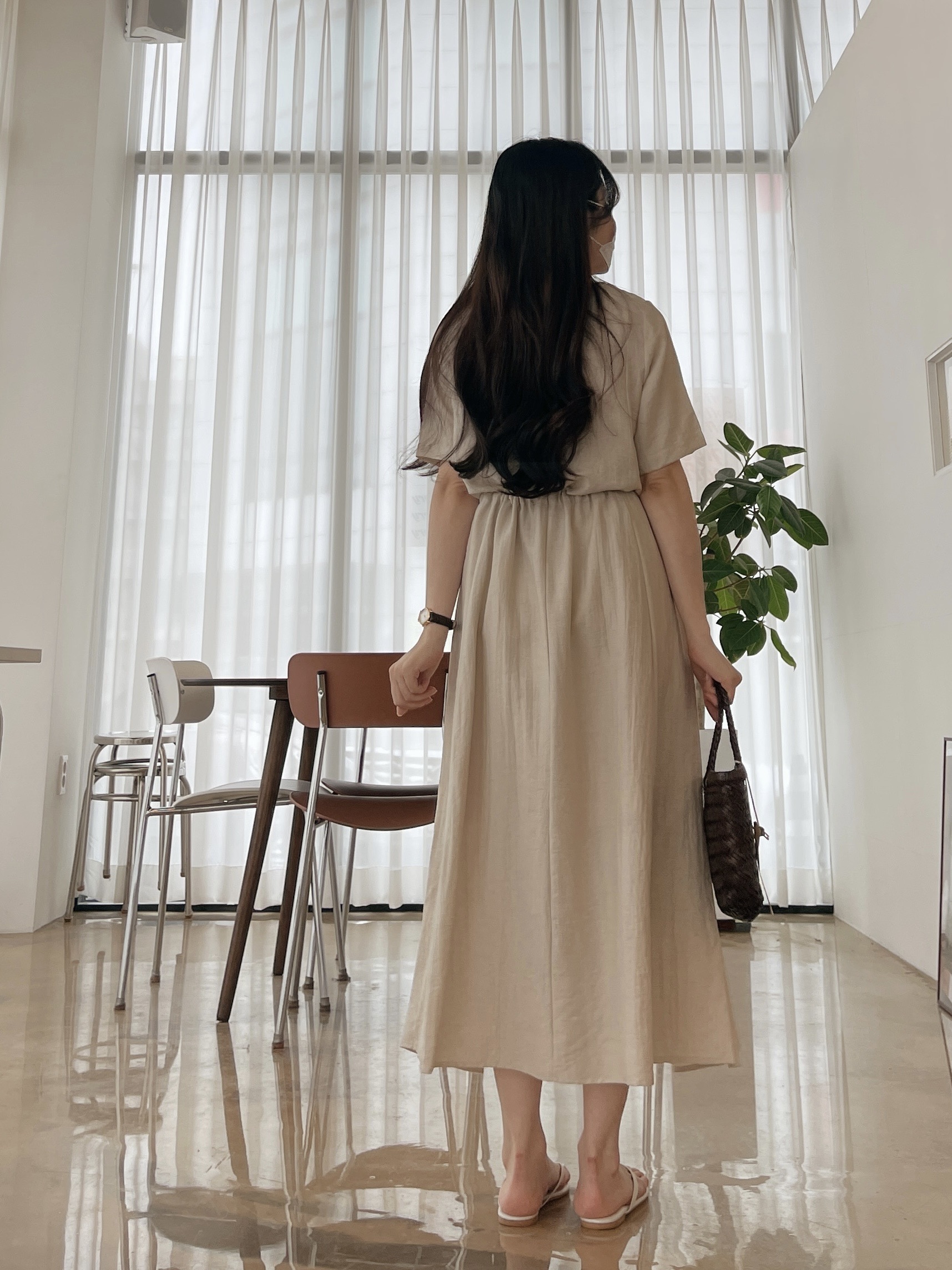 린넨타임원피스-베이지,카키,블랙 상세 이미지 12