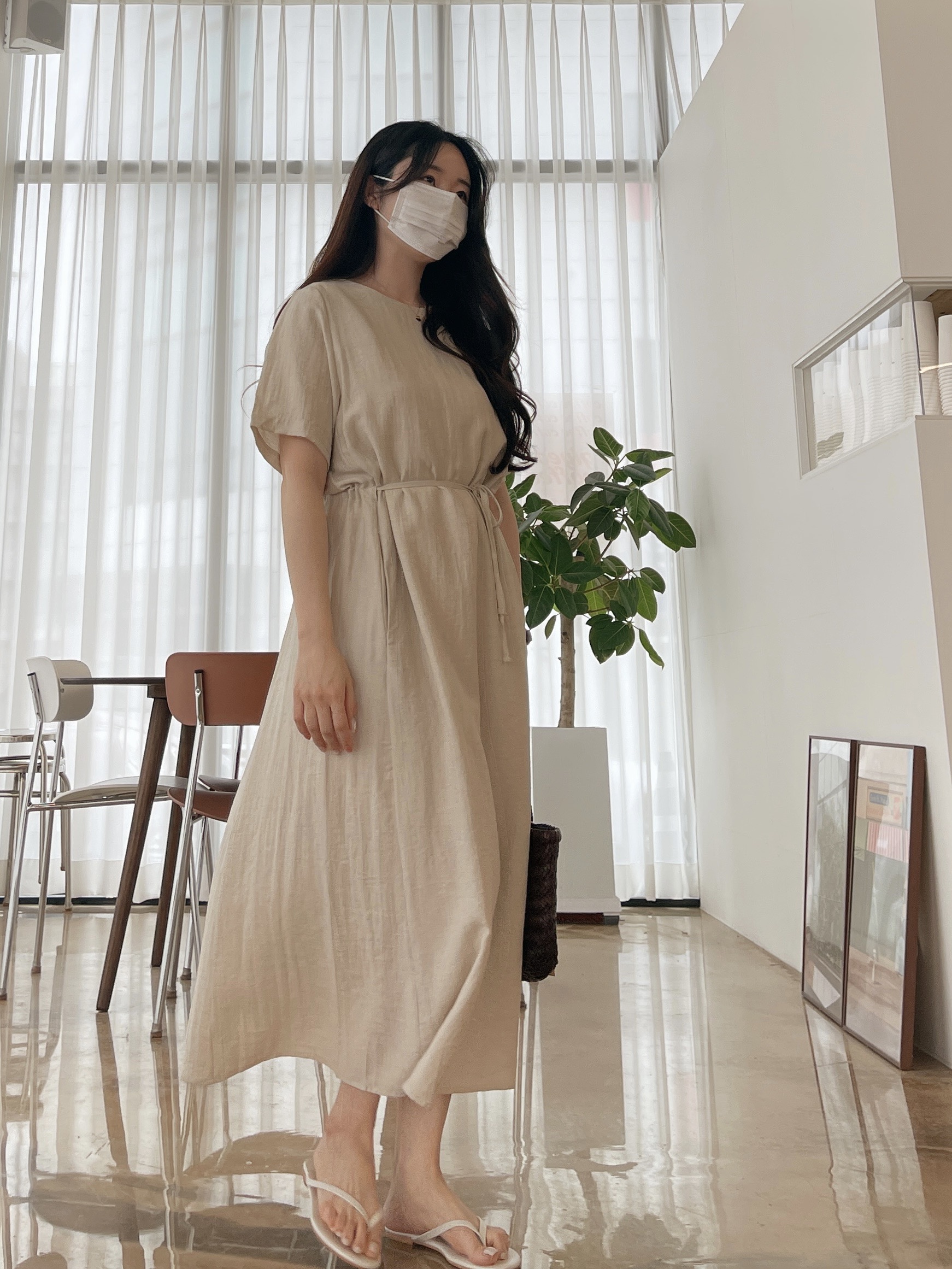 린넨타임원피스-베이지,카키,블랙 상세 이미지 15