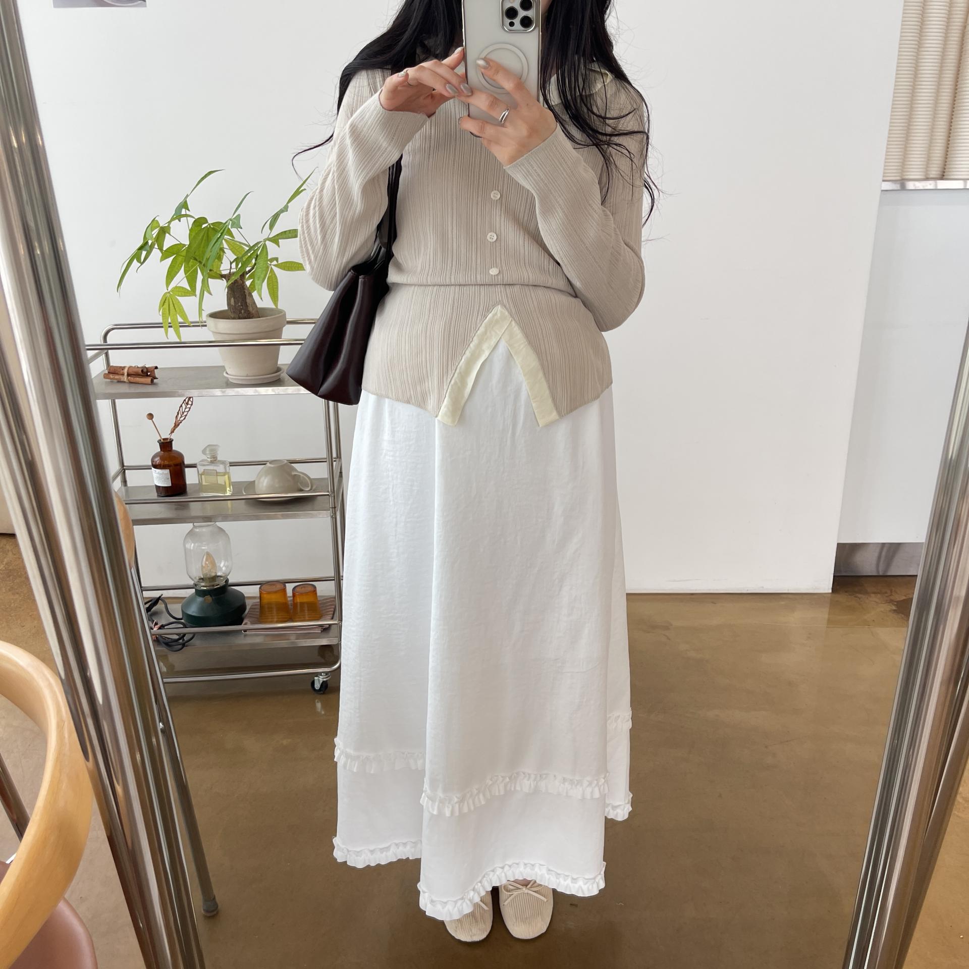 (2사이즈)포니 카라 골지T-3color