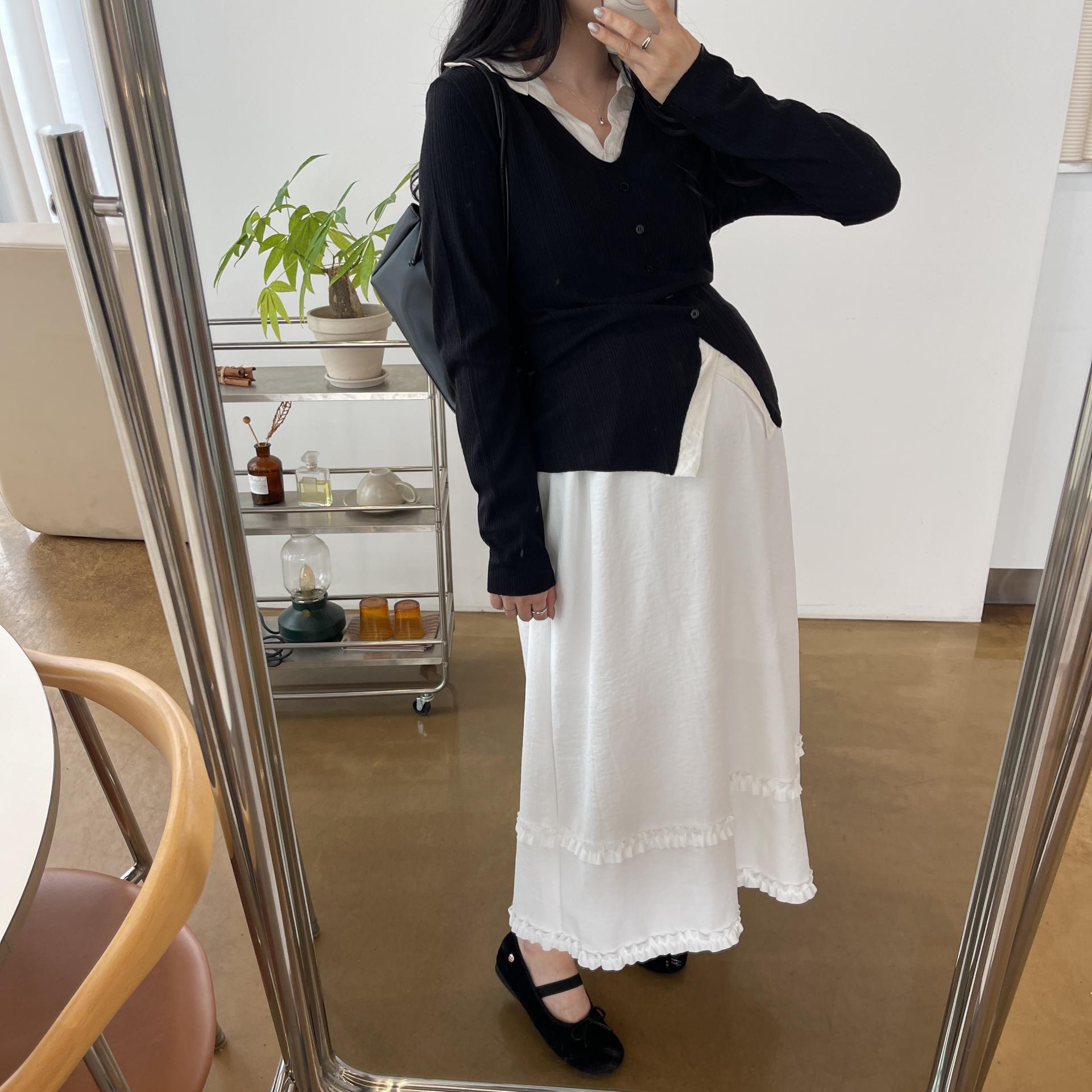 (2사이즈)포니 카라 골지T-3color