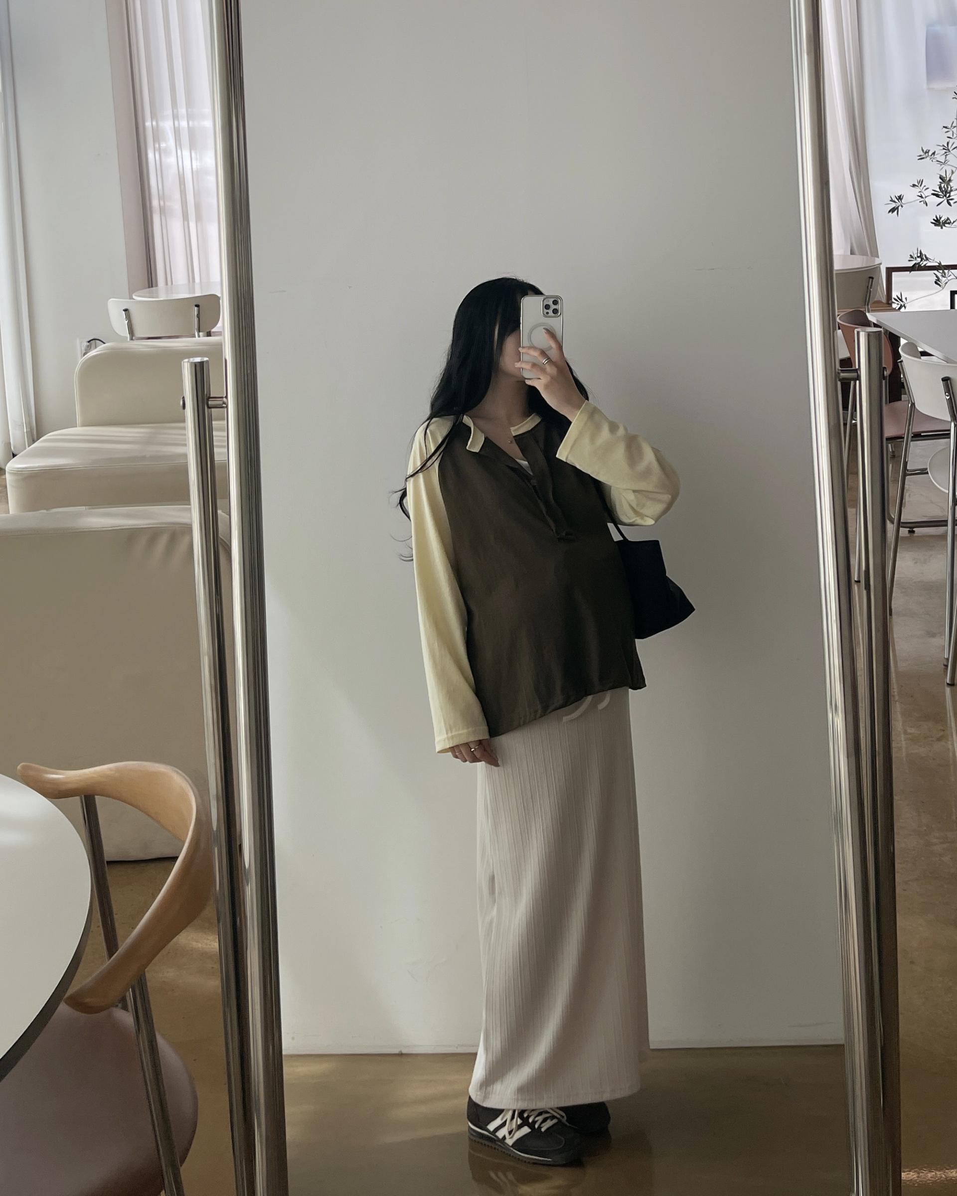 나그랑배색단추T-3color