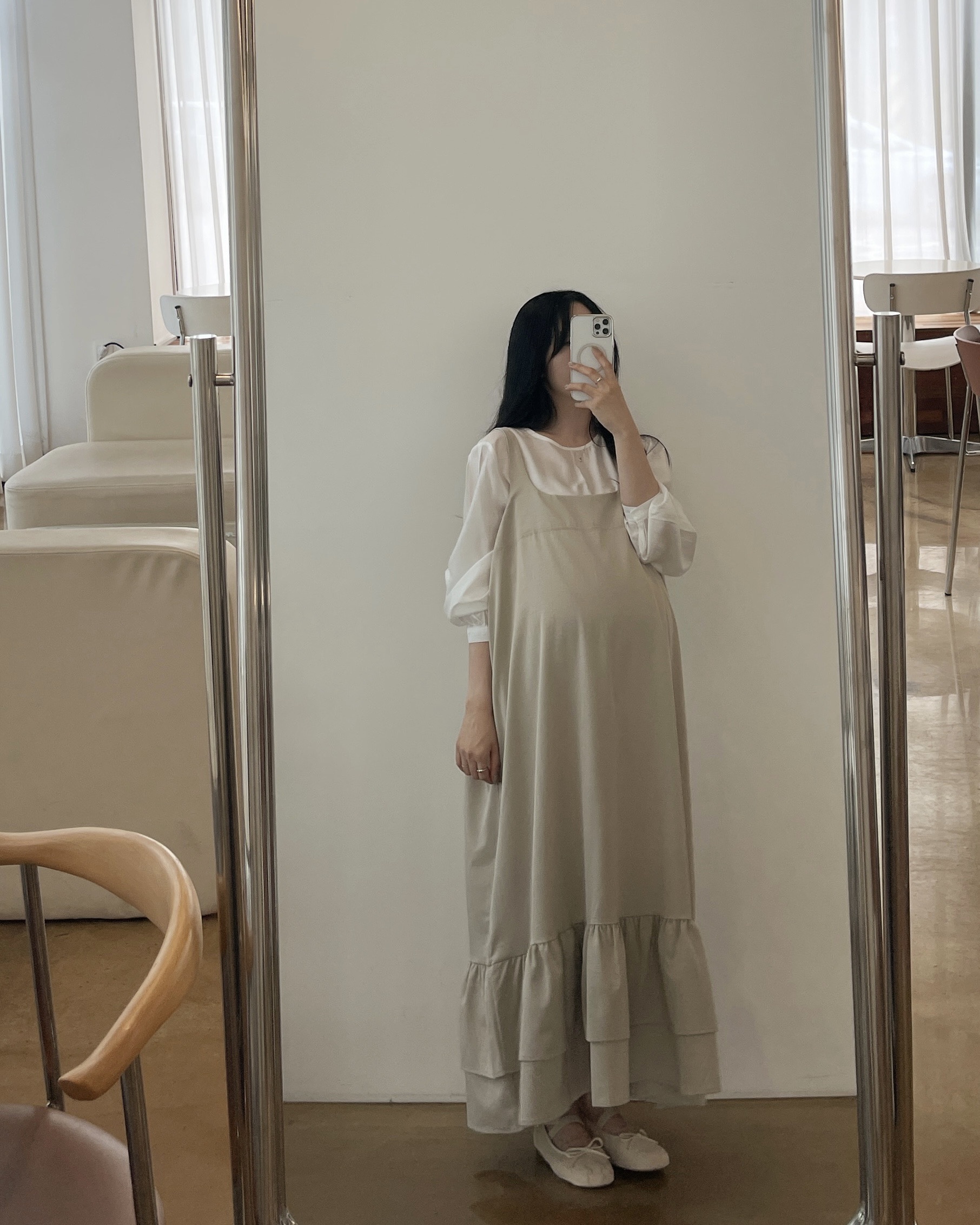 이중프릴멜빵원피스-2color