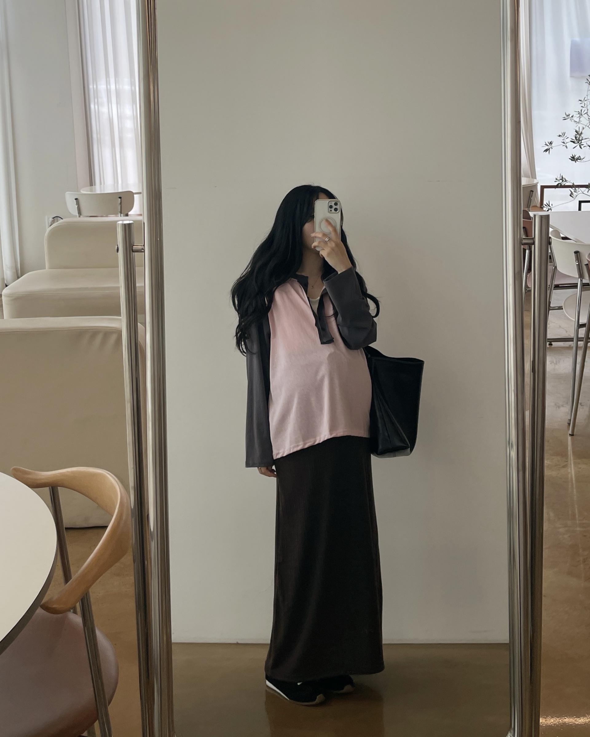 나그랑배색단추T-3color