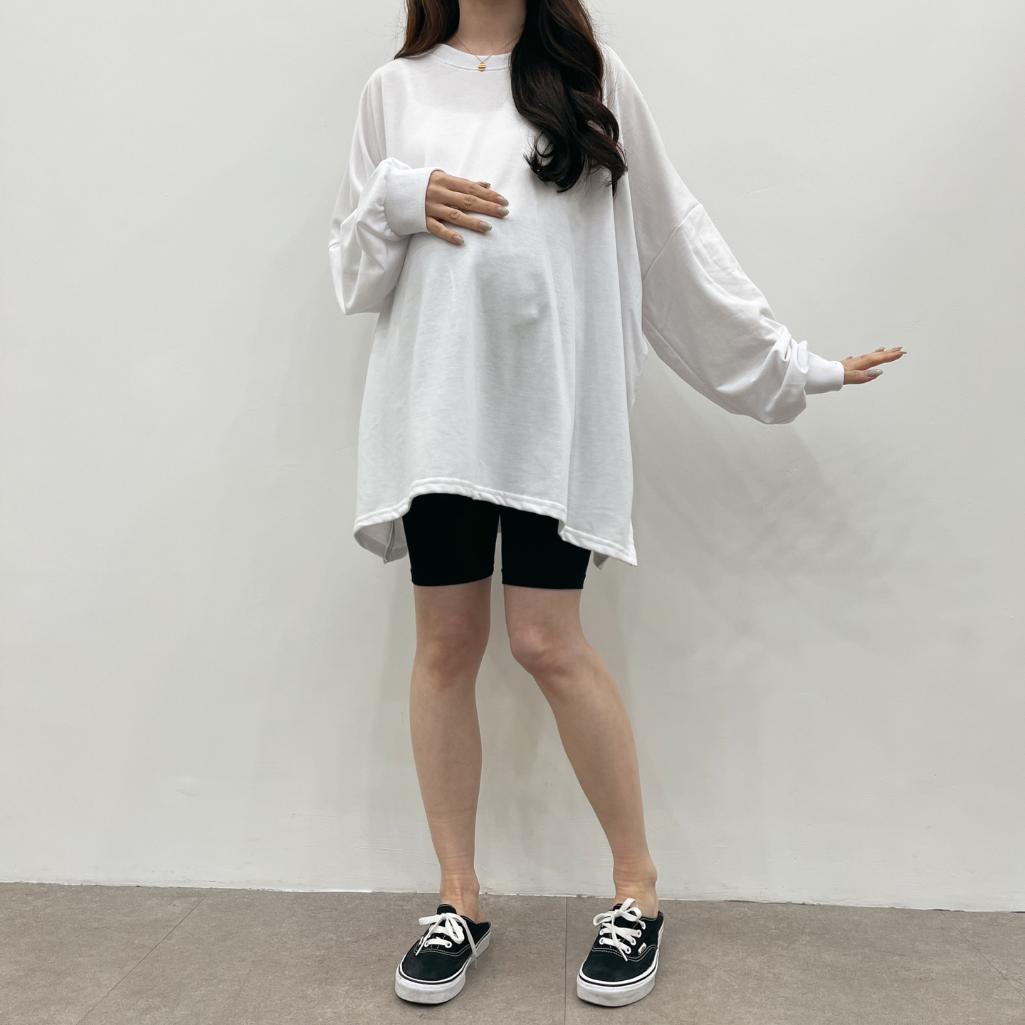 완전박시한코튼T-블랙,화이트,그레이 상세 이미지 7