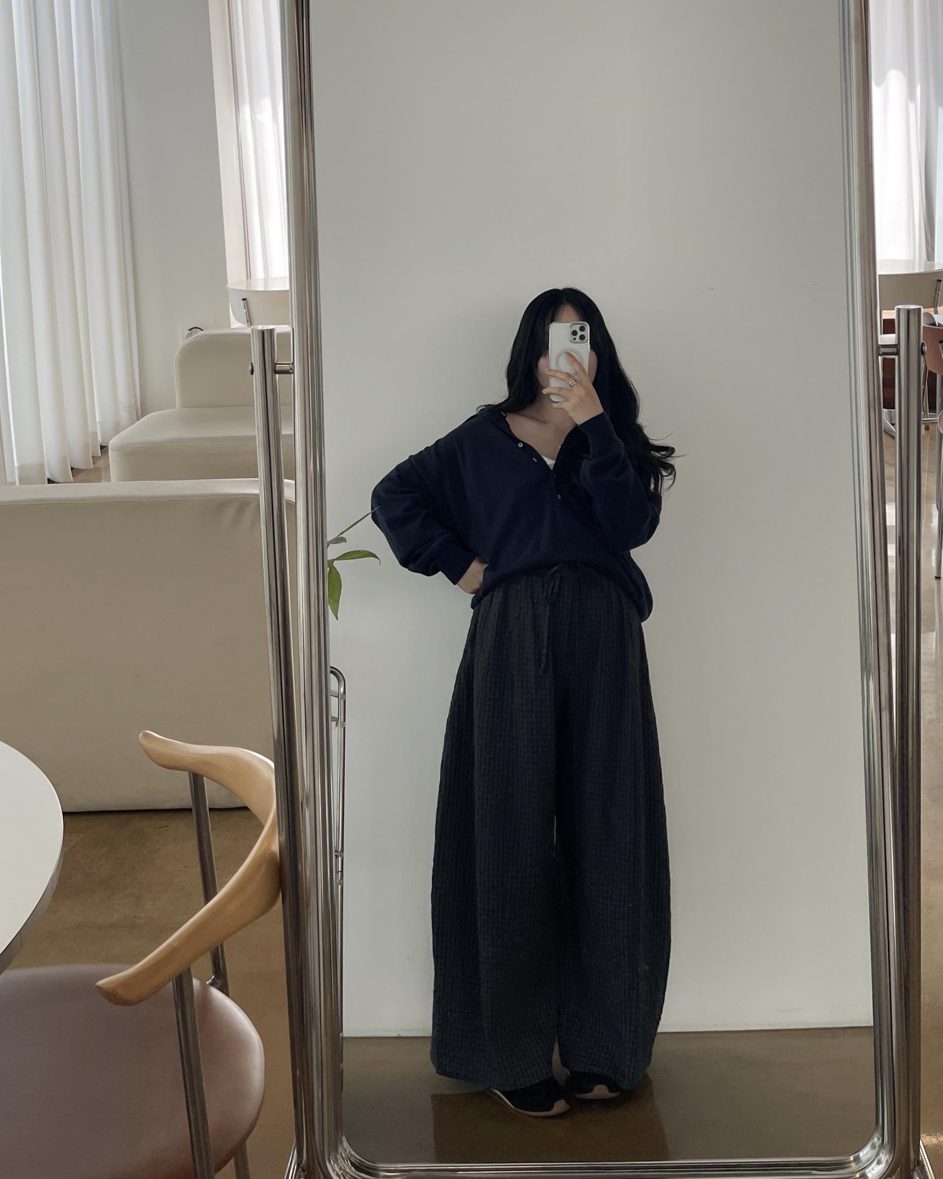 어텀체크와이드PT-딥네이비