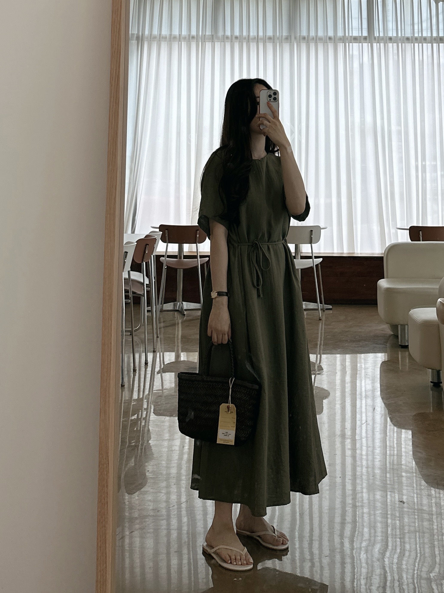 린넨타임원피스-베이지,카키,블랙 상세 이미지 34